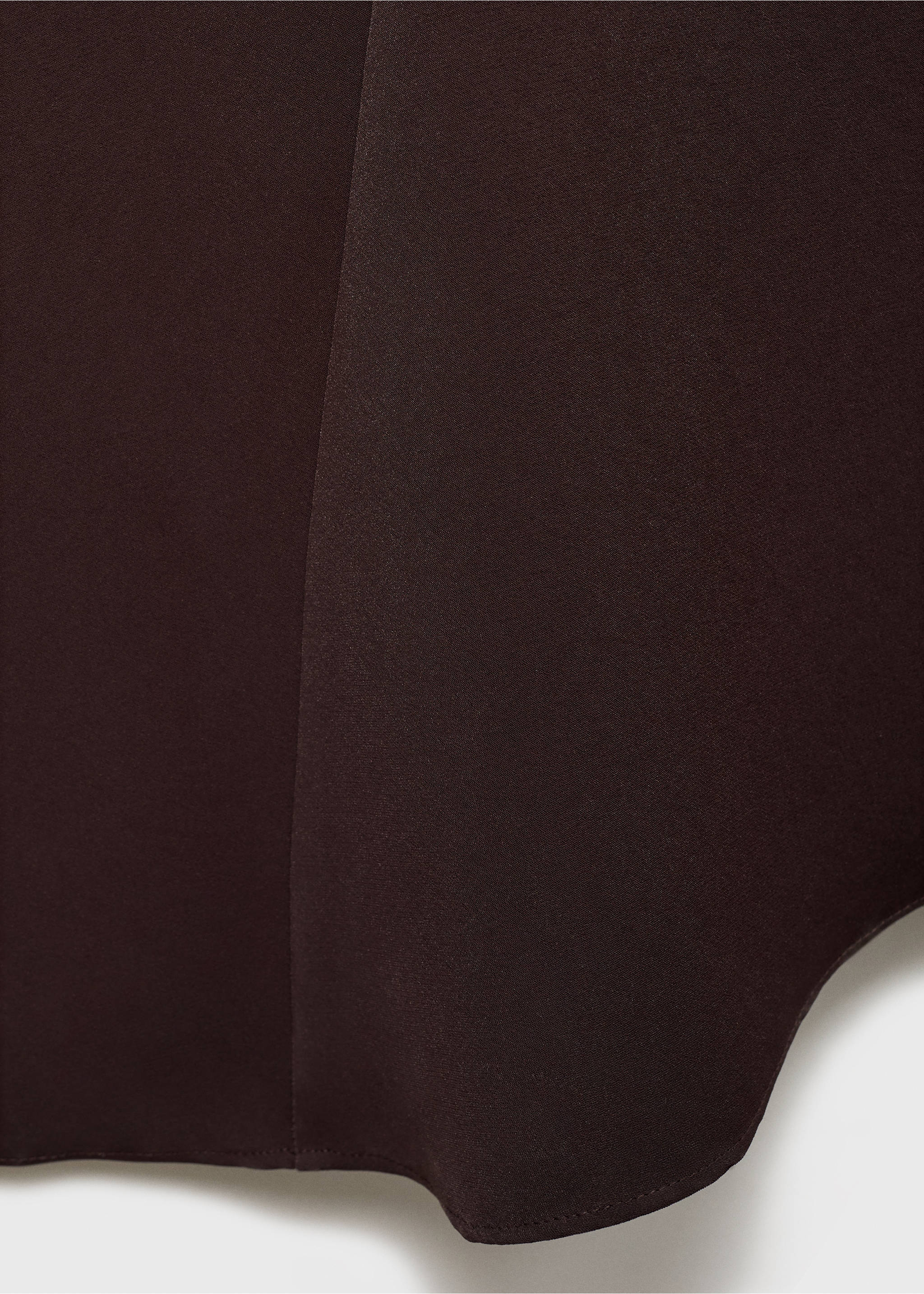 Midi-dress with draped waist - Details of the article 0, Brown. Ref: 87070609-00.