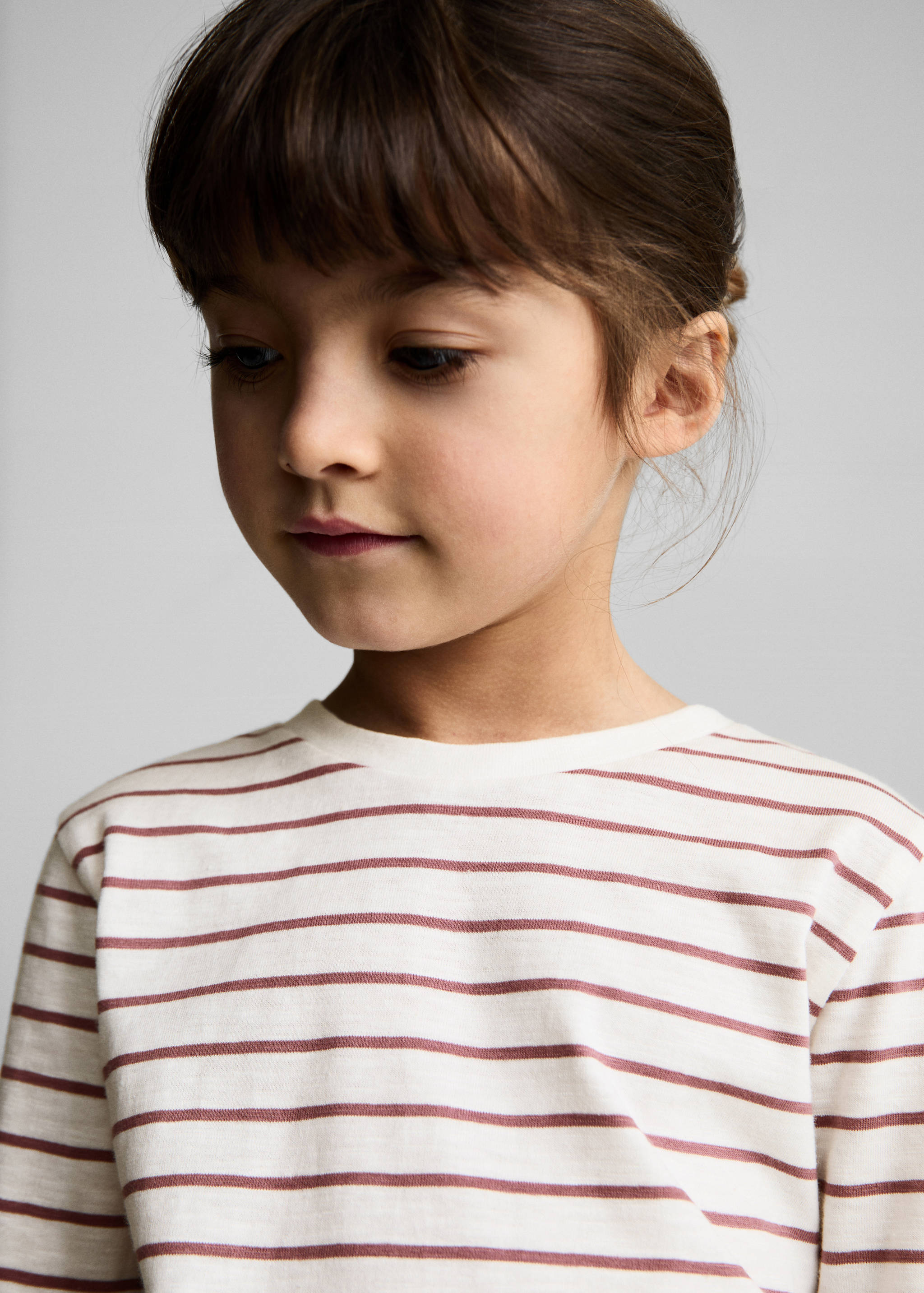 Striped cotton T-shirt - Details of the article 1