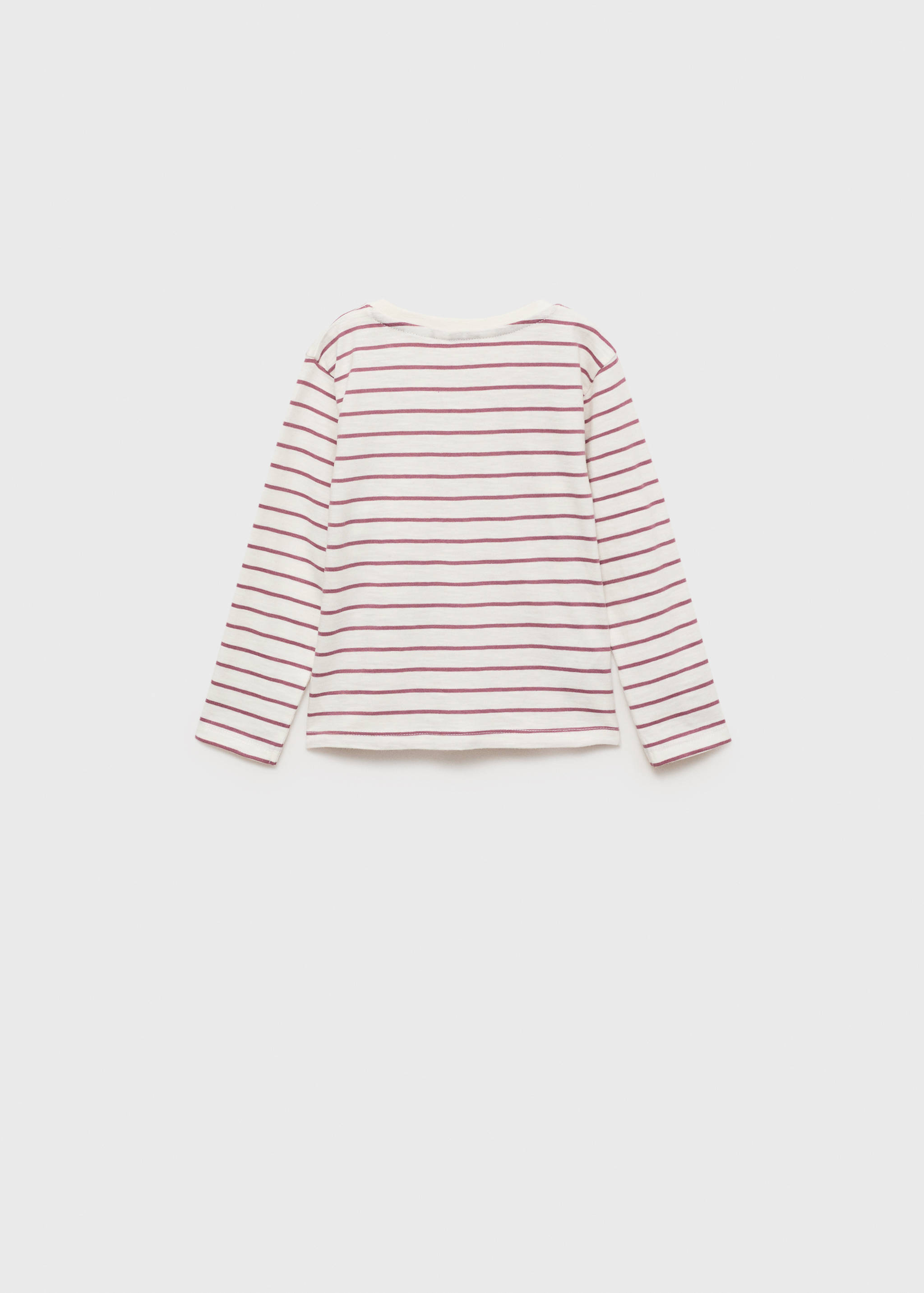 Striped cotton T-shirt - Reverse of the article