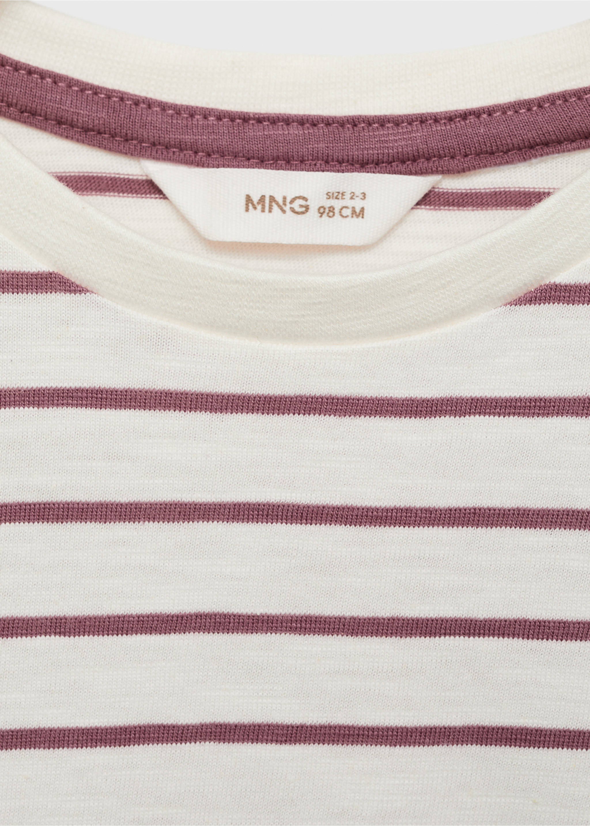 Striped cotton T-shirt - Details of the article 8, Off White. Ref: 87070612-00.
