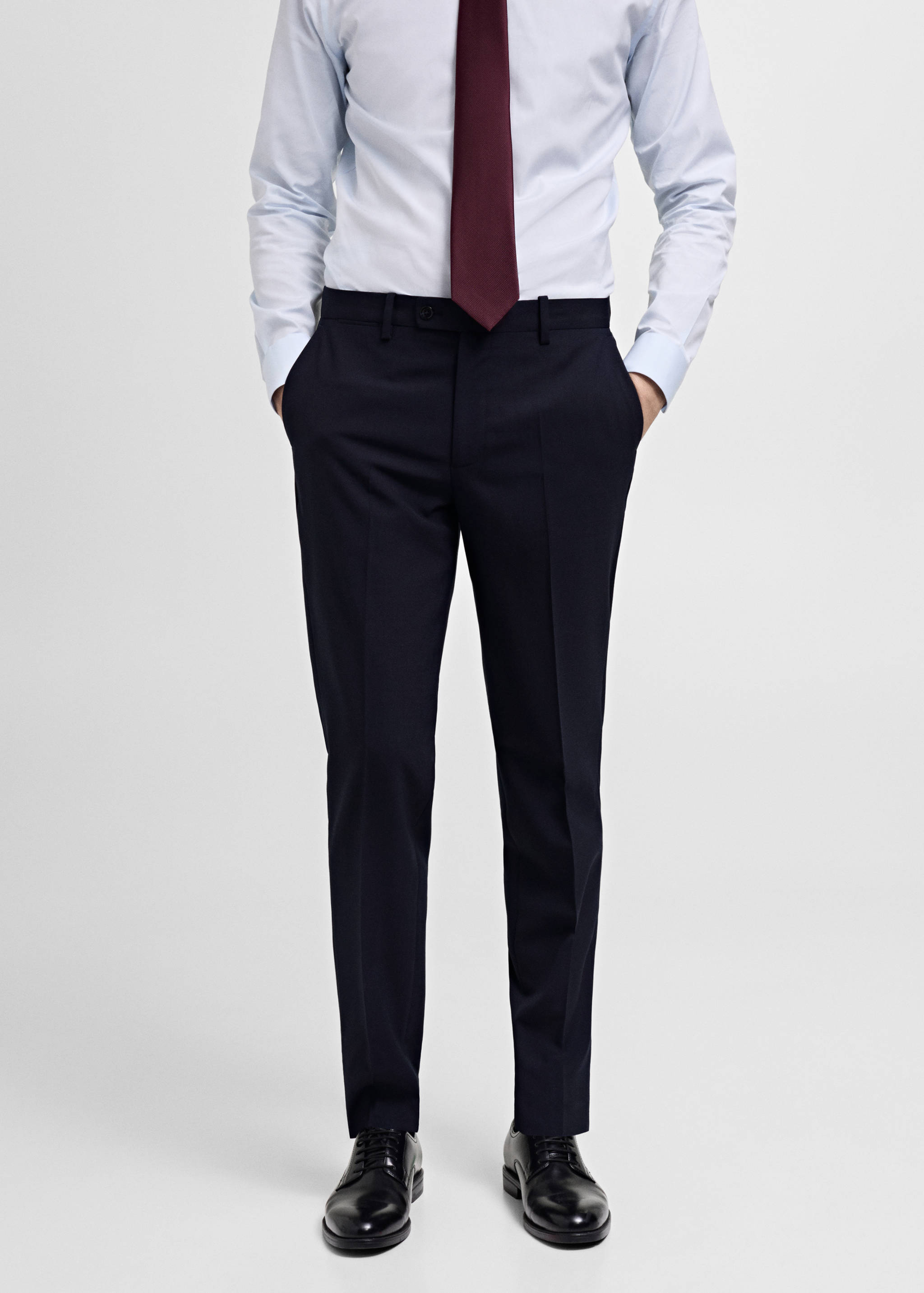 Turin 100% wool suit trousers - Medium plane