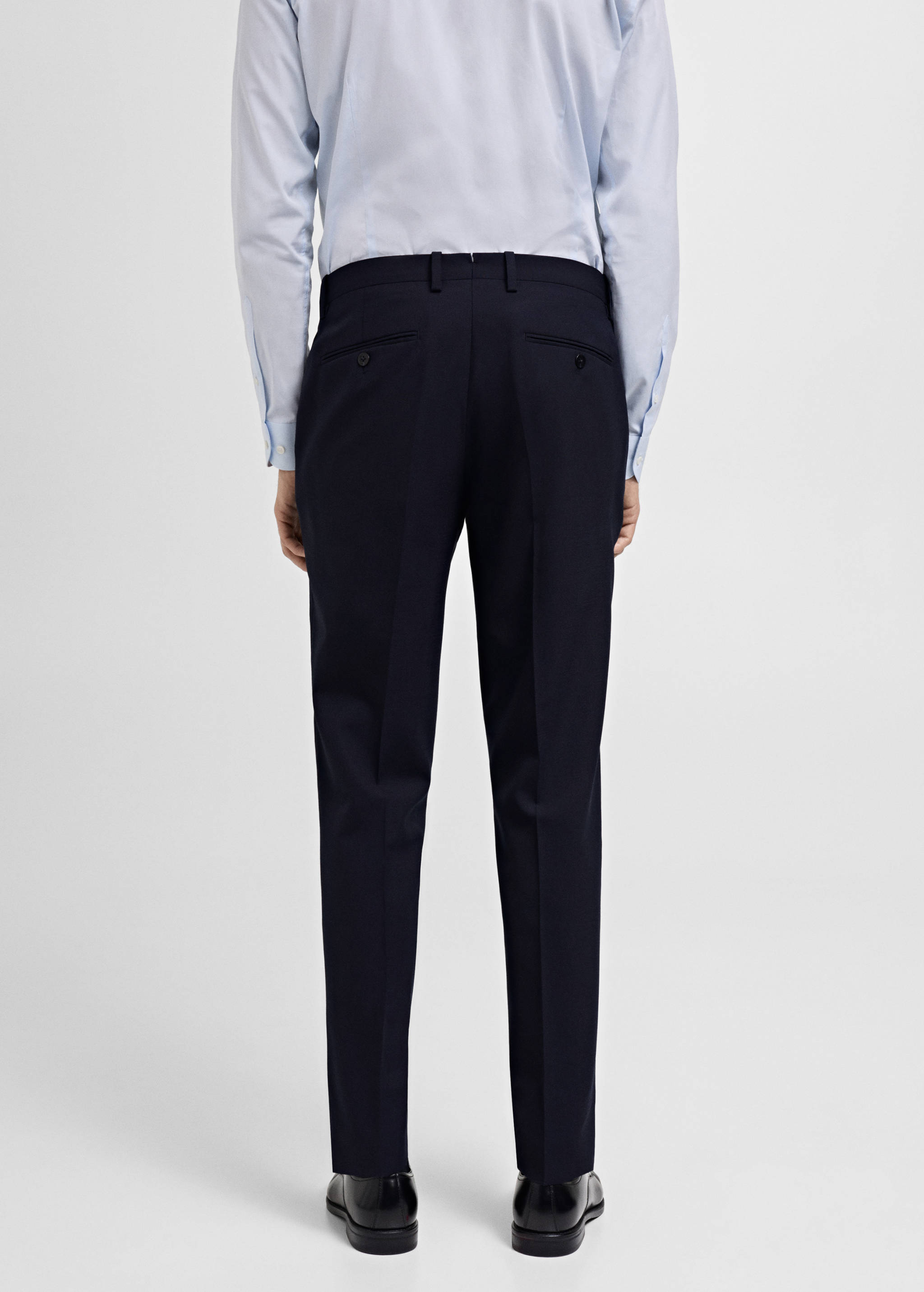 Turin 100% wool suit trousers - Reverse of the article