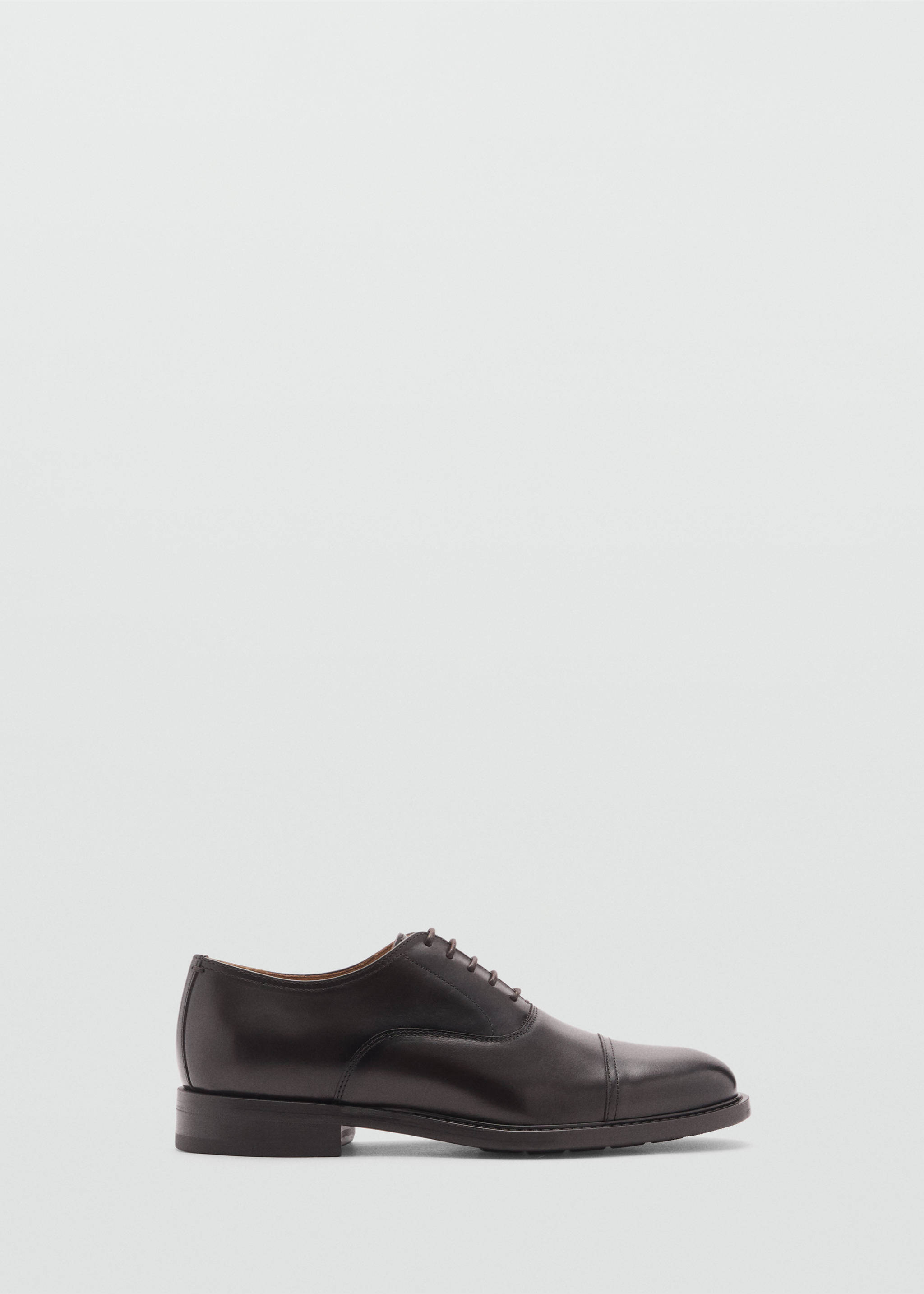 Oxford style leather shoe - Article without model, Brown. Ref: 87070615-00.