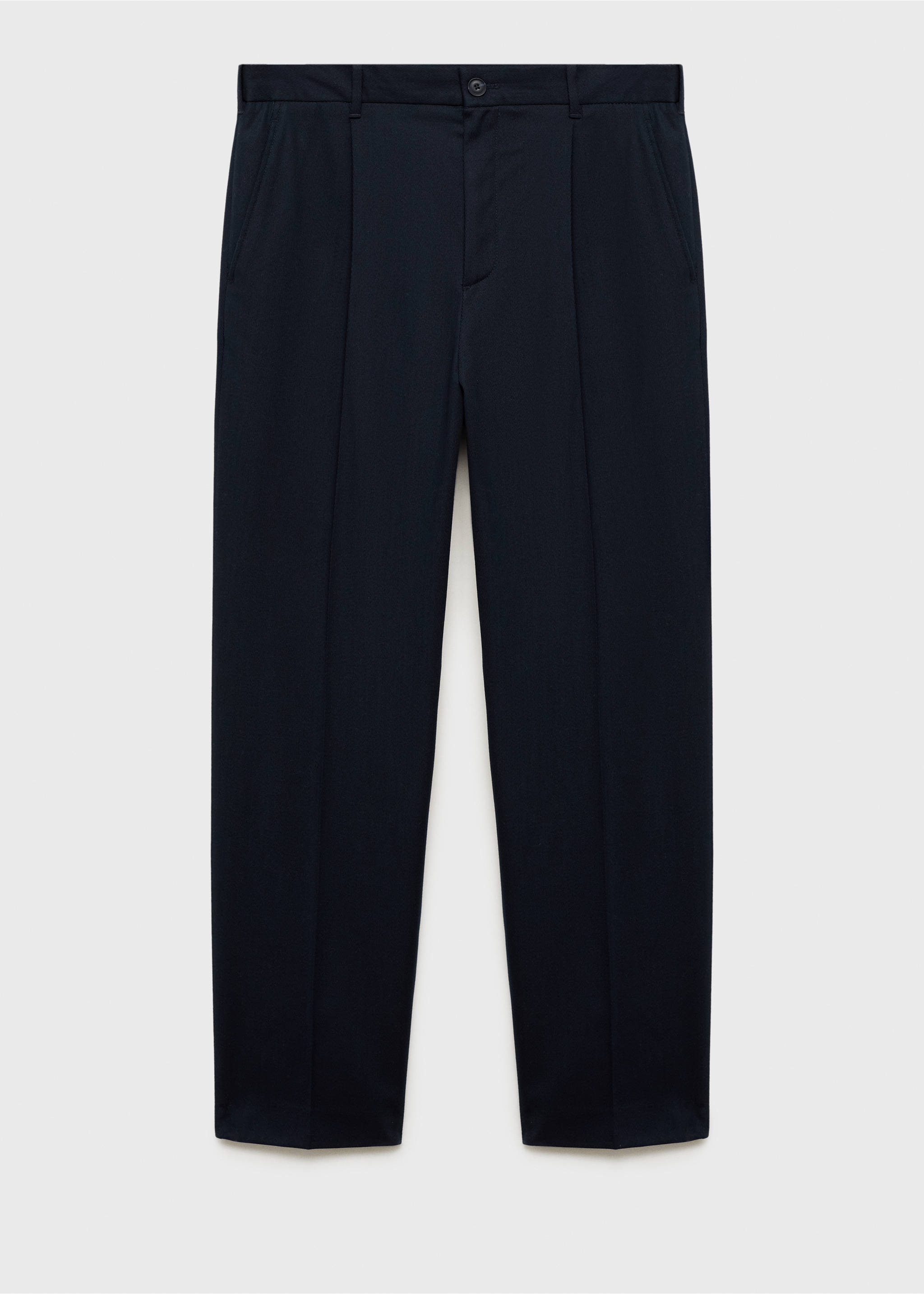 Straight Fit-Bundfaltenhose - Artikel ohne Model, Dunkles Marineblau. Ref: 87070616-00.