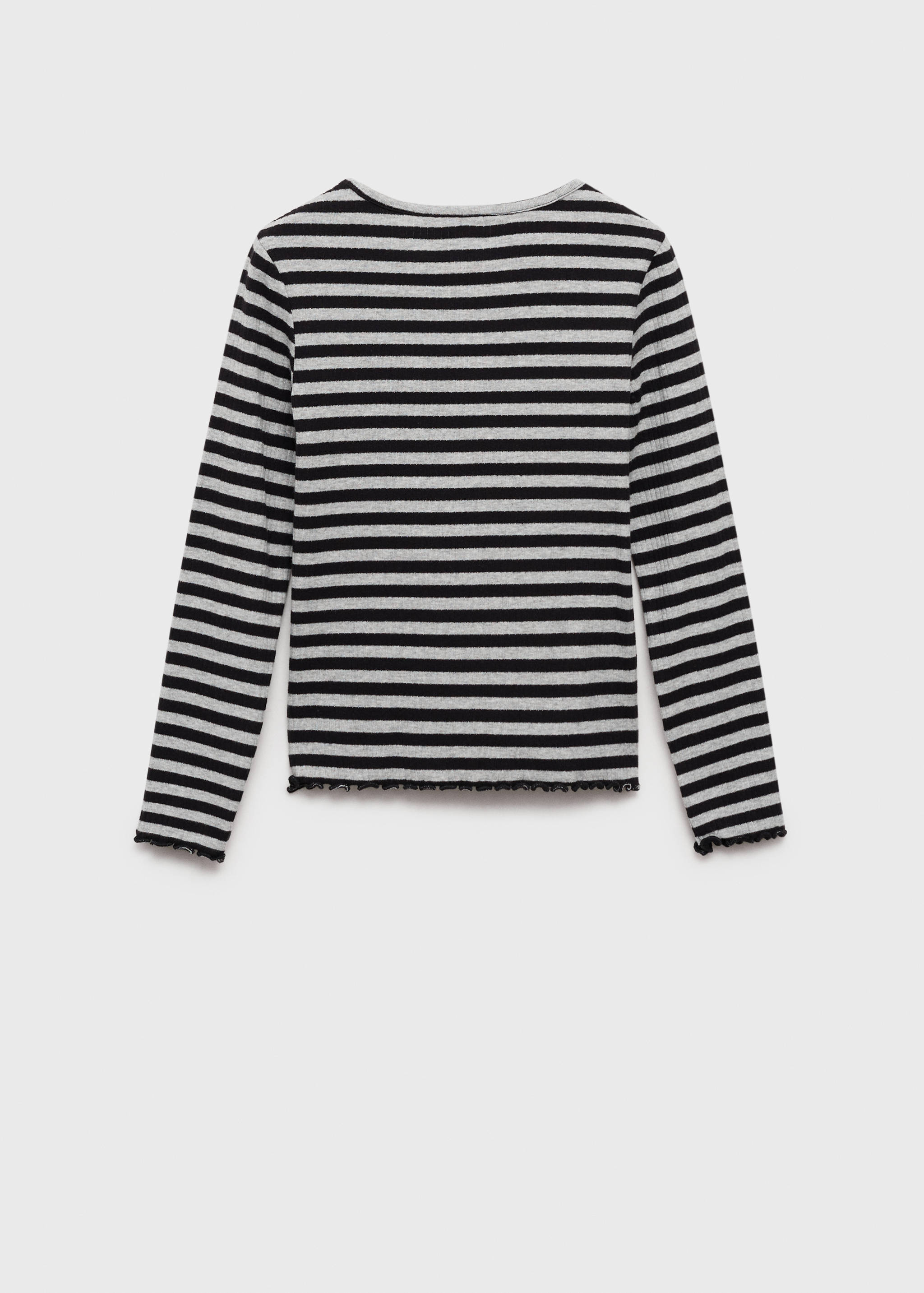 Striped rib T-shirt - Reverse of the article