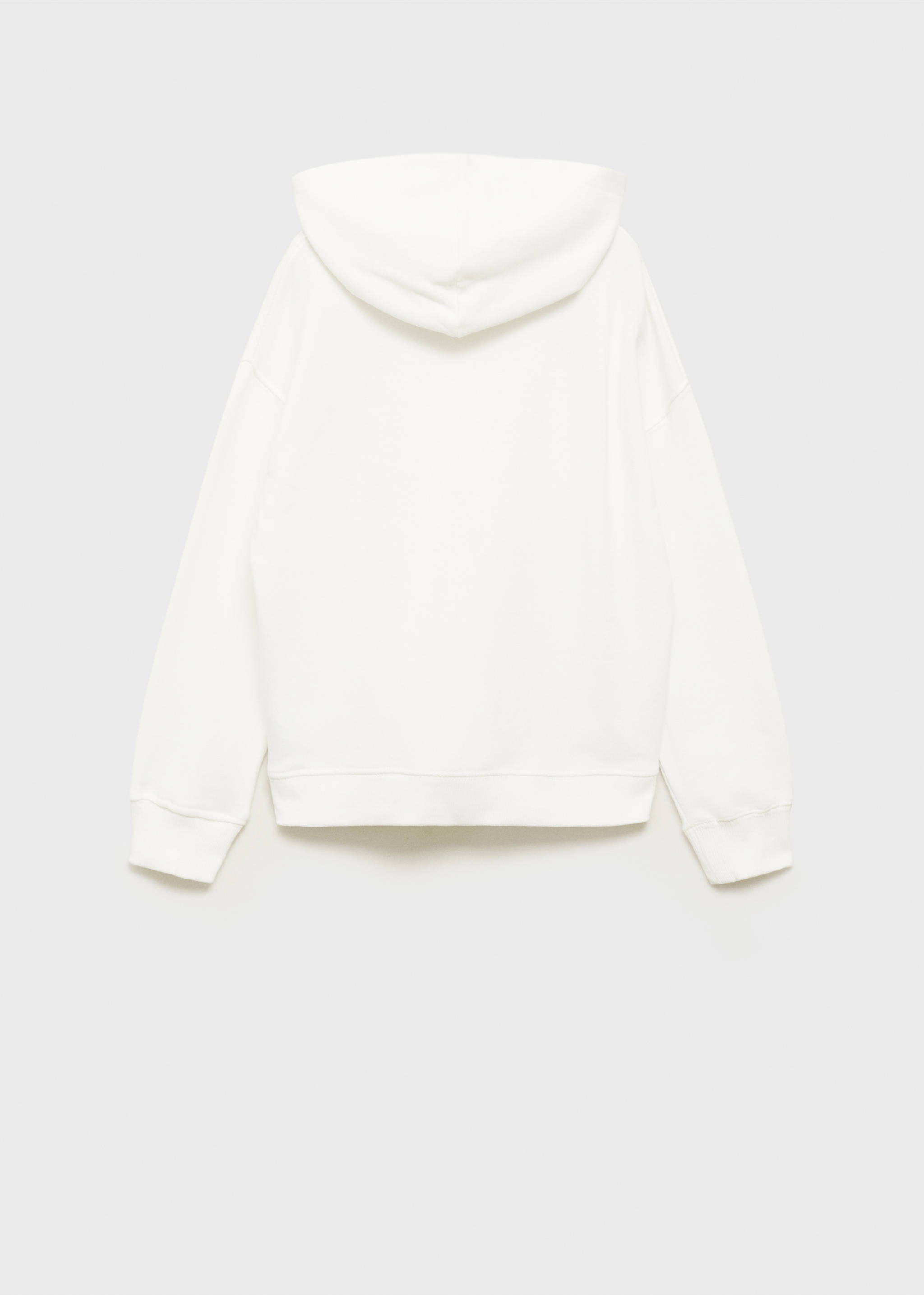 Bluza z kapturem bez zapięcia - Tylna strona artykułu, Złamana biel. Ref: 87070620-00.