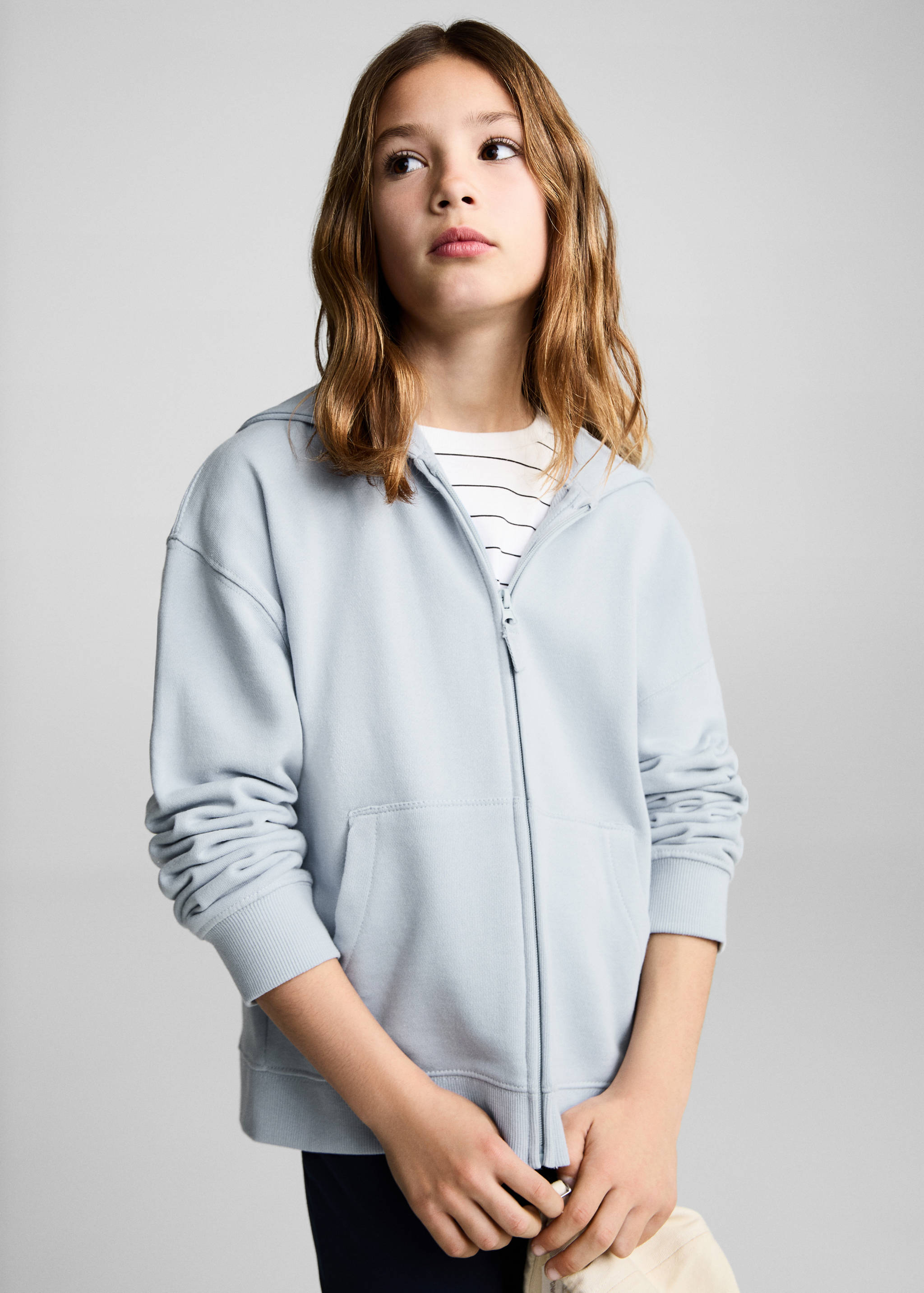 Sweatshirt with open hood - Medium plane