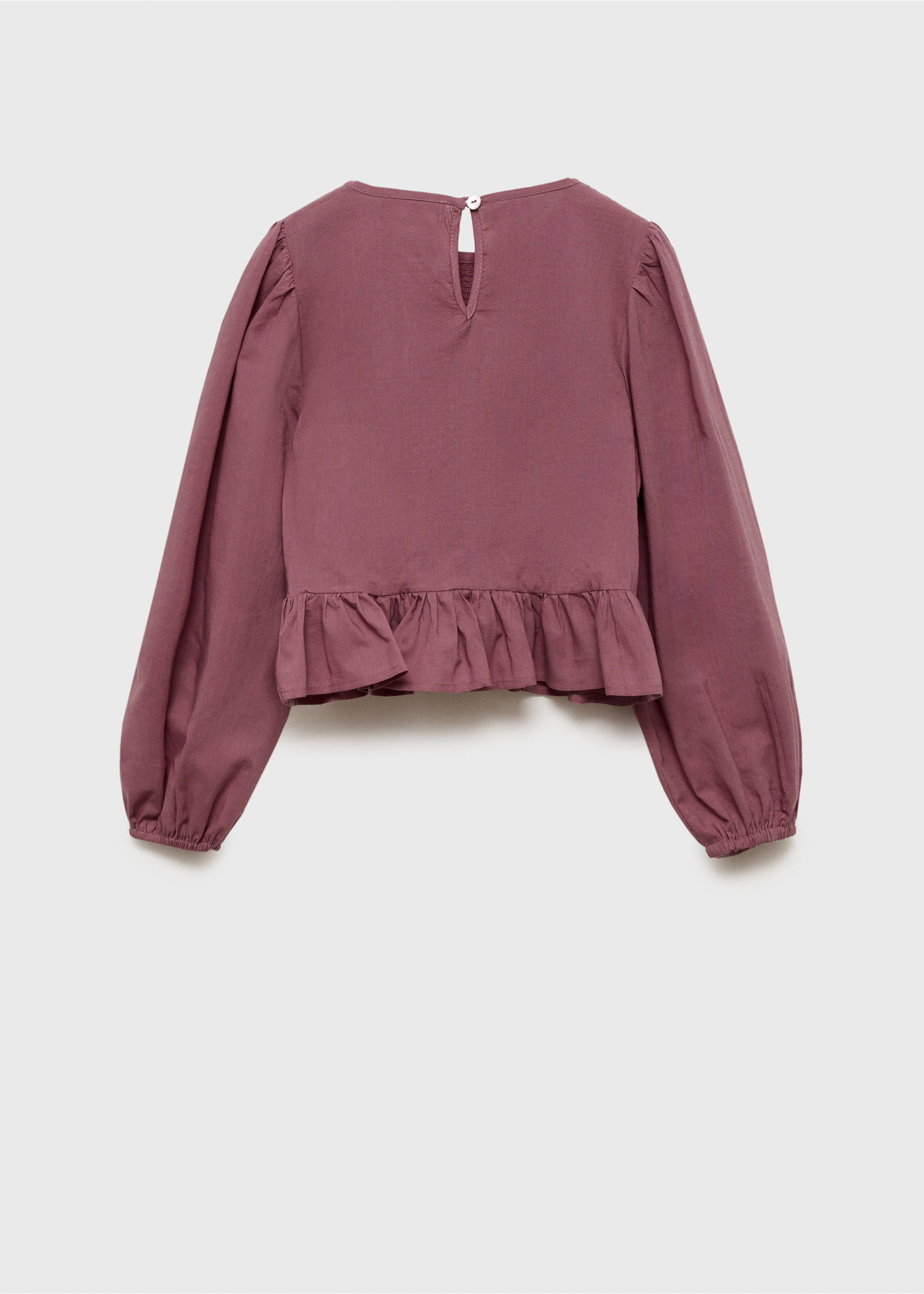 Honeycomb pattern blouse - Reverse of the article, Maroon. Ref: 87070622-00.