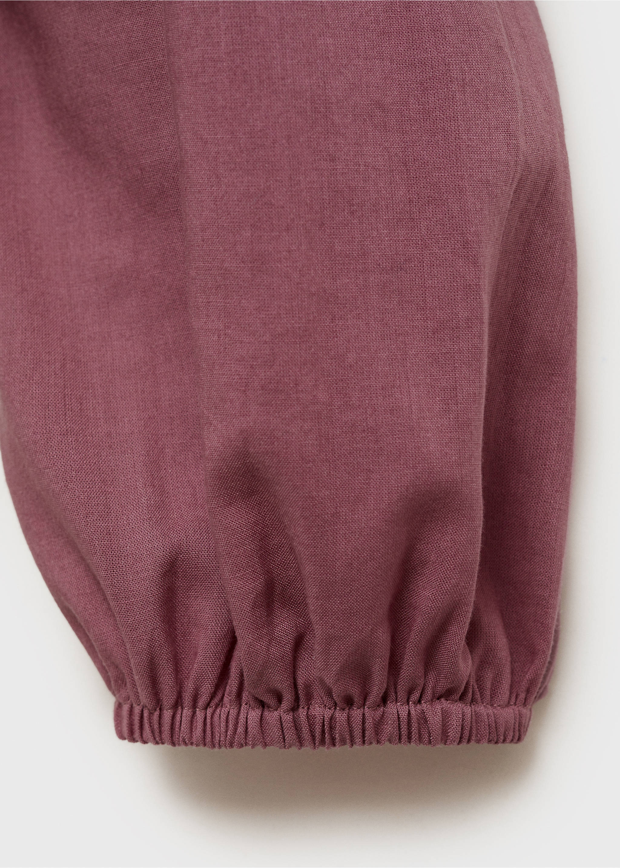 Honeycomb pattern blouse - Details of the article 0, Maroon. Ref: 87070622-00.