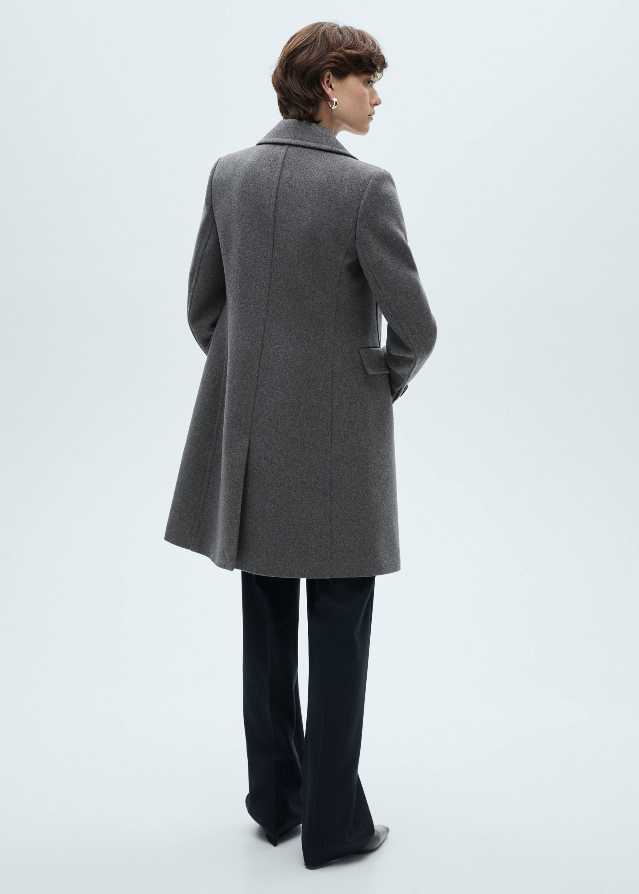 Double-breasted wool midi coat - Reverse of the article