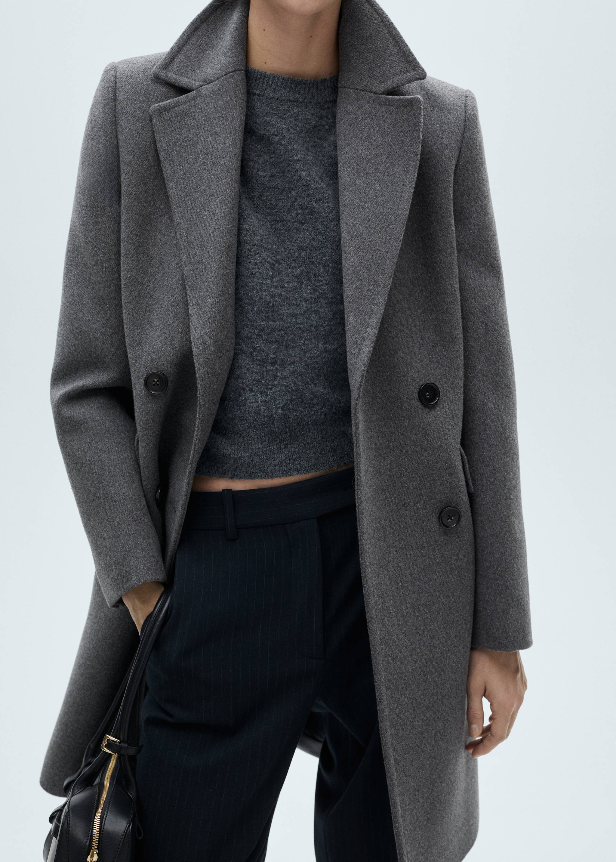 Double-breasted wool midi coat - Details of the article 6