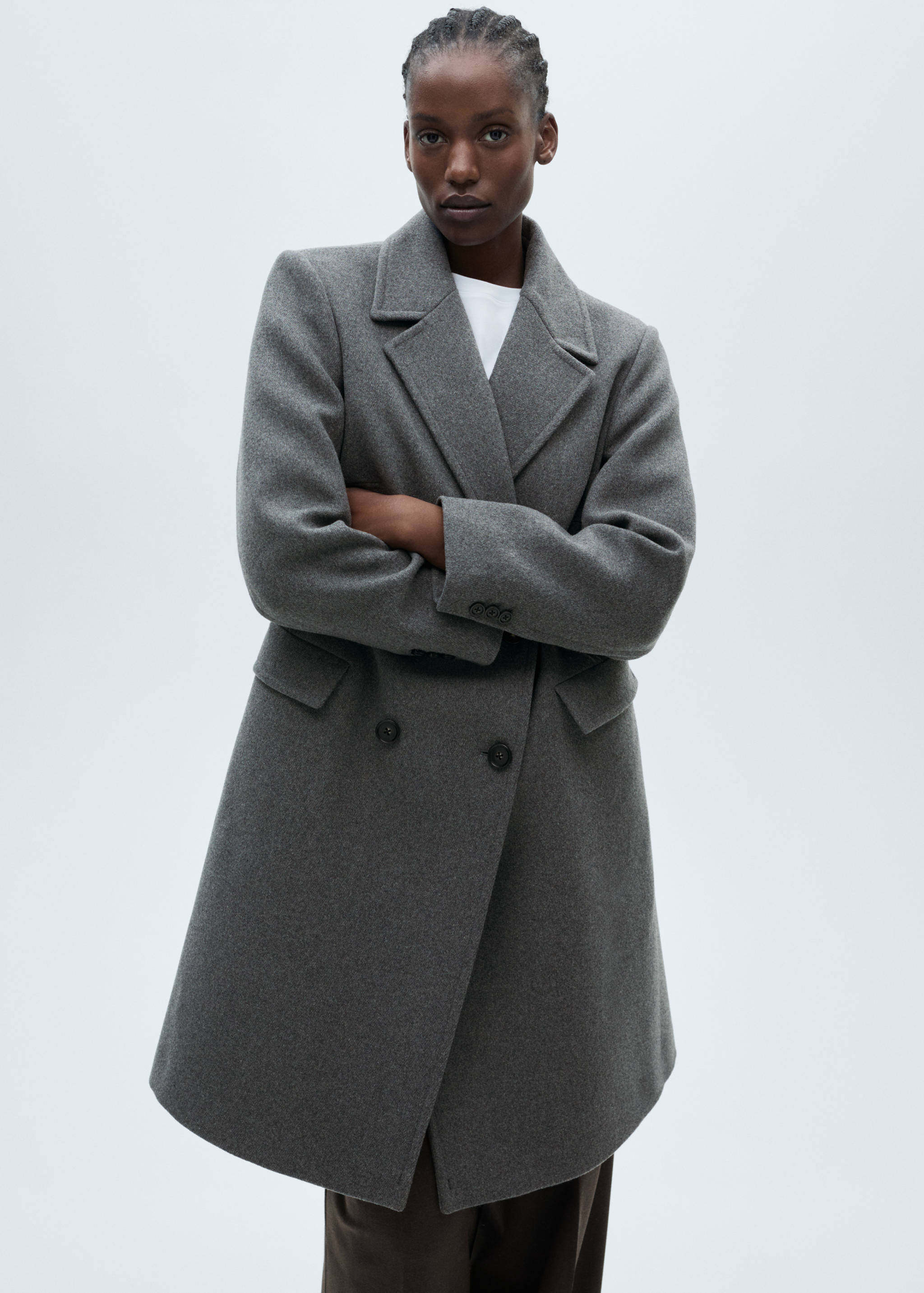 Double-breasted wool midi coat - Details of the article 5