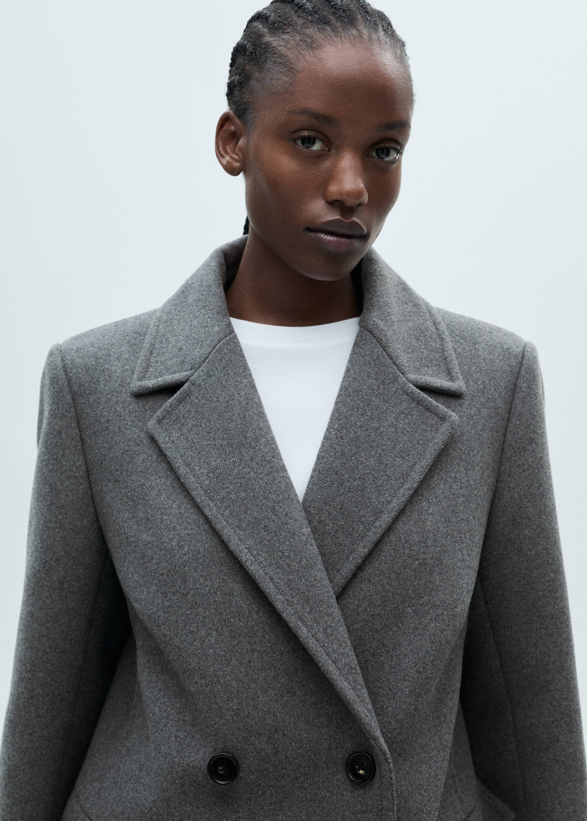 Double-breasted wool midi coat - Details of the article 4