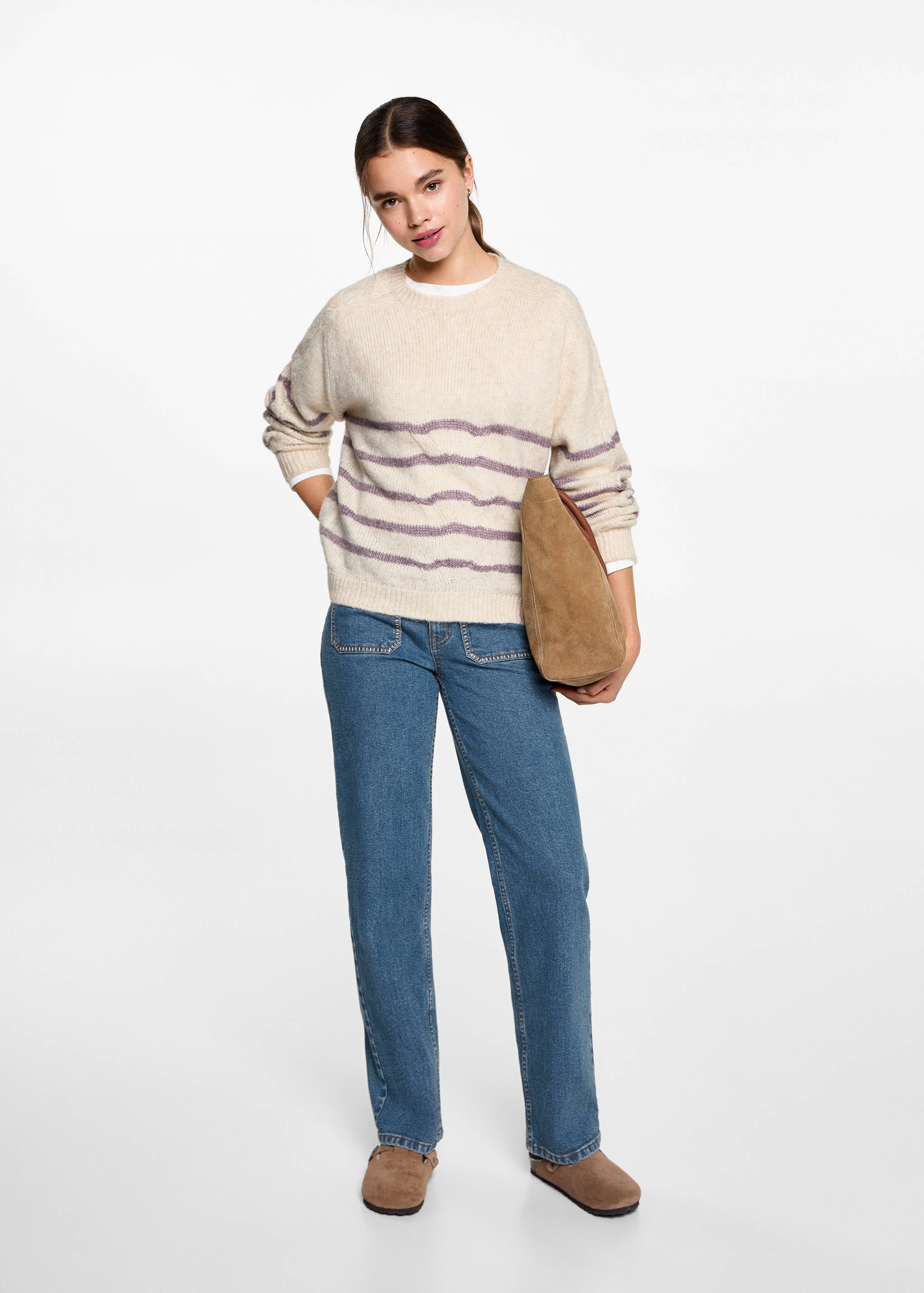 Oversized striped sweater - General plane