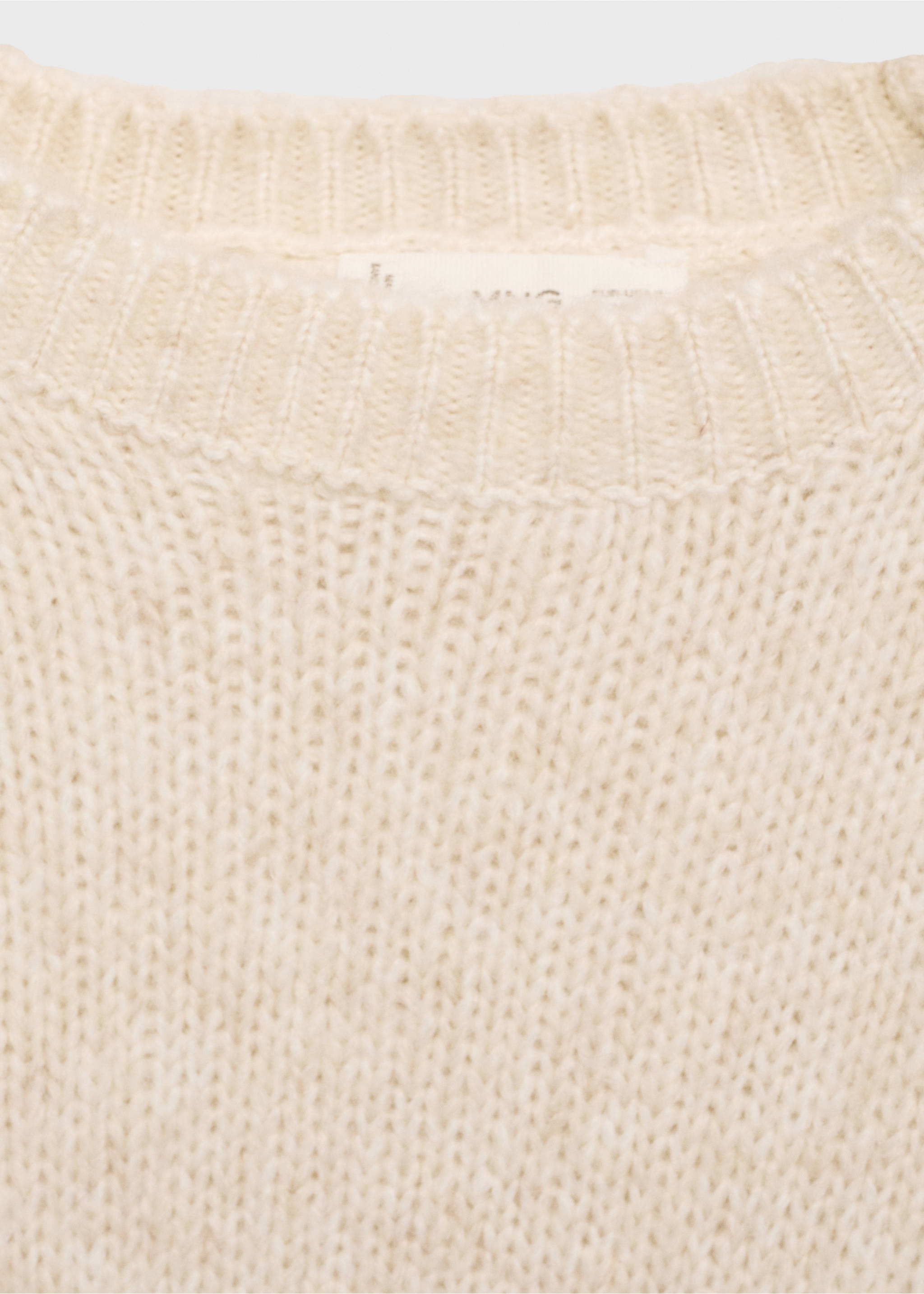 Oversized striped sweater - Details of the article 0, Off White. Ref: 87070632-00.