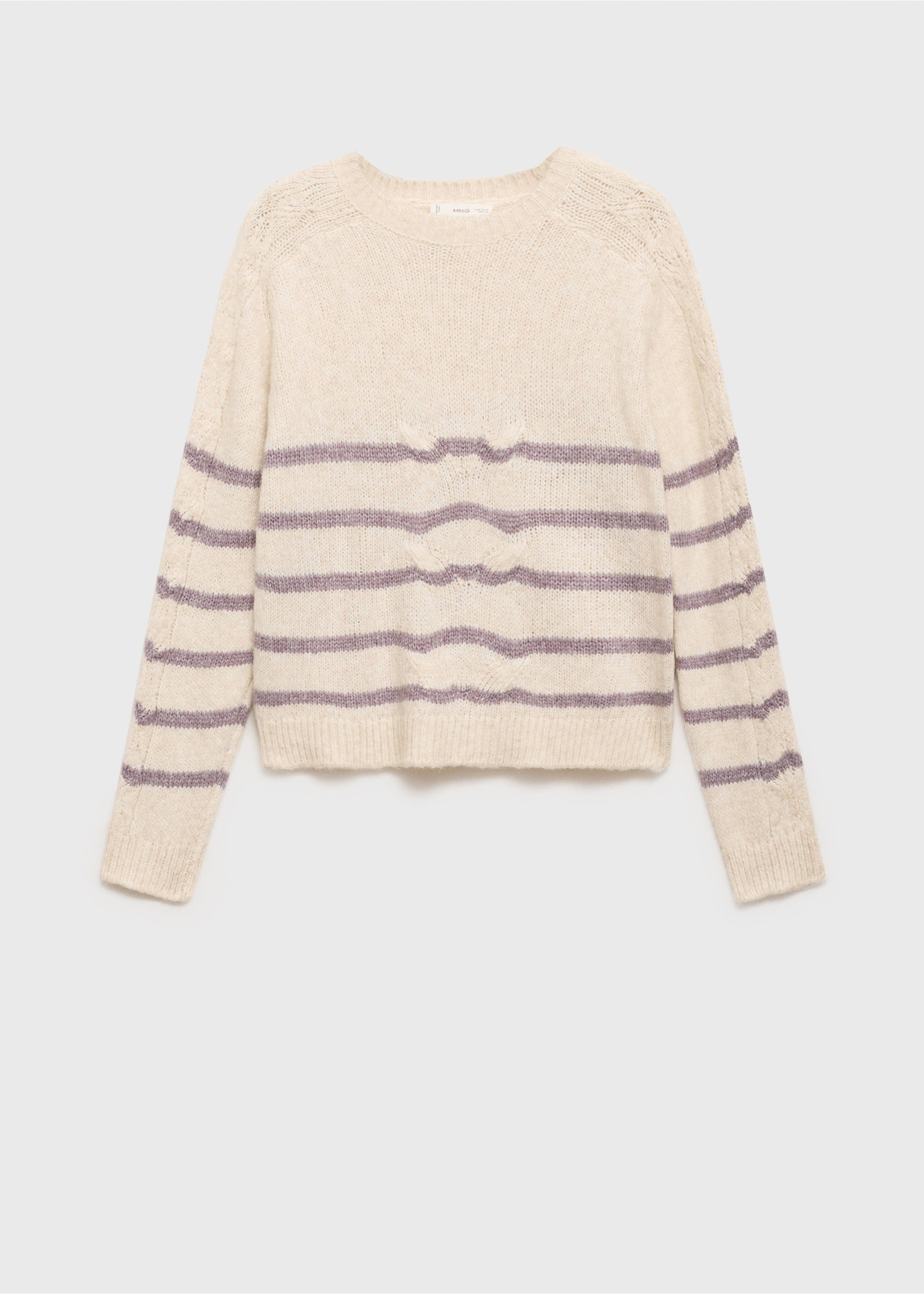 Oversized striped sweater - Article without model, Off White. Ref: 87070632-00.