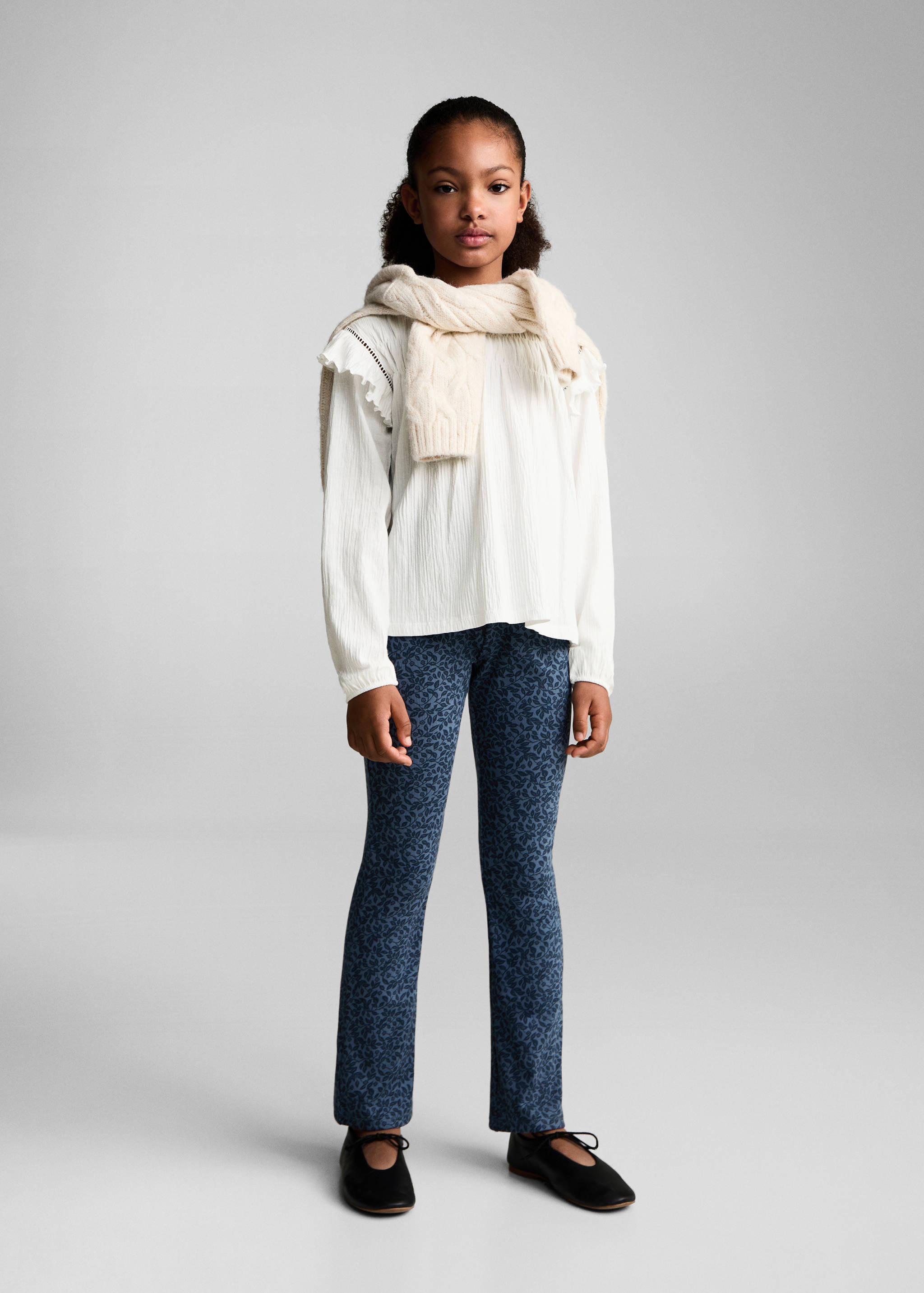 Printed flared leggings - General plane