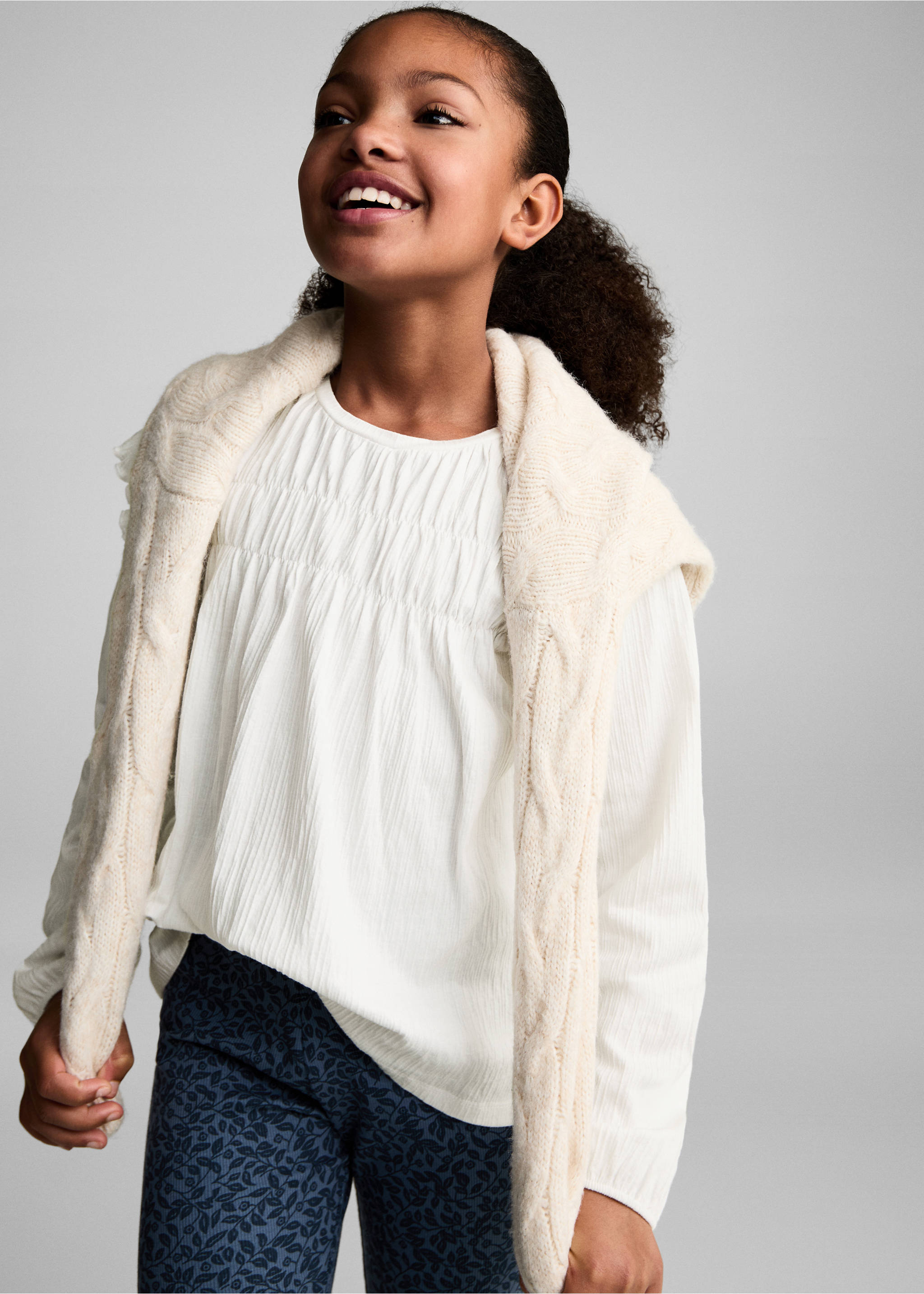 Κολάν flare εμπριμέ - Μεσαίο πλάνο, Μπλε. Ref: 87070635-00.