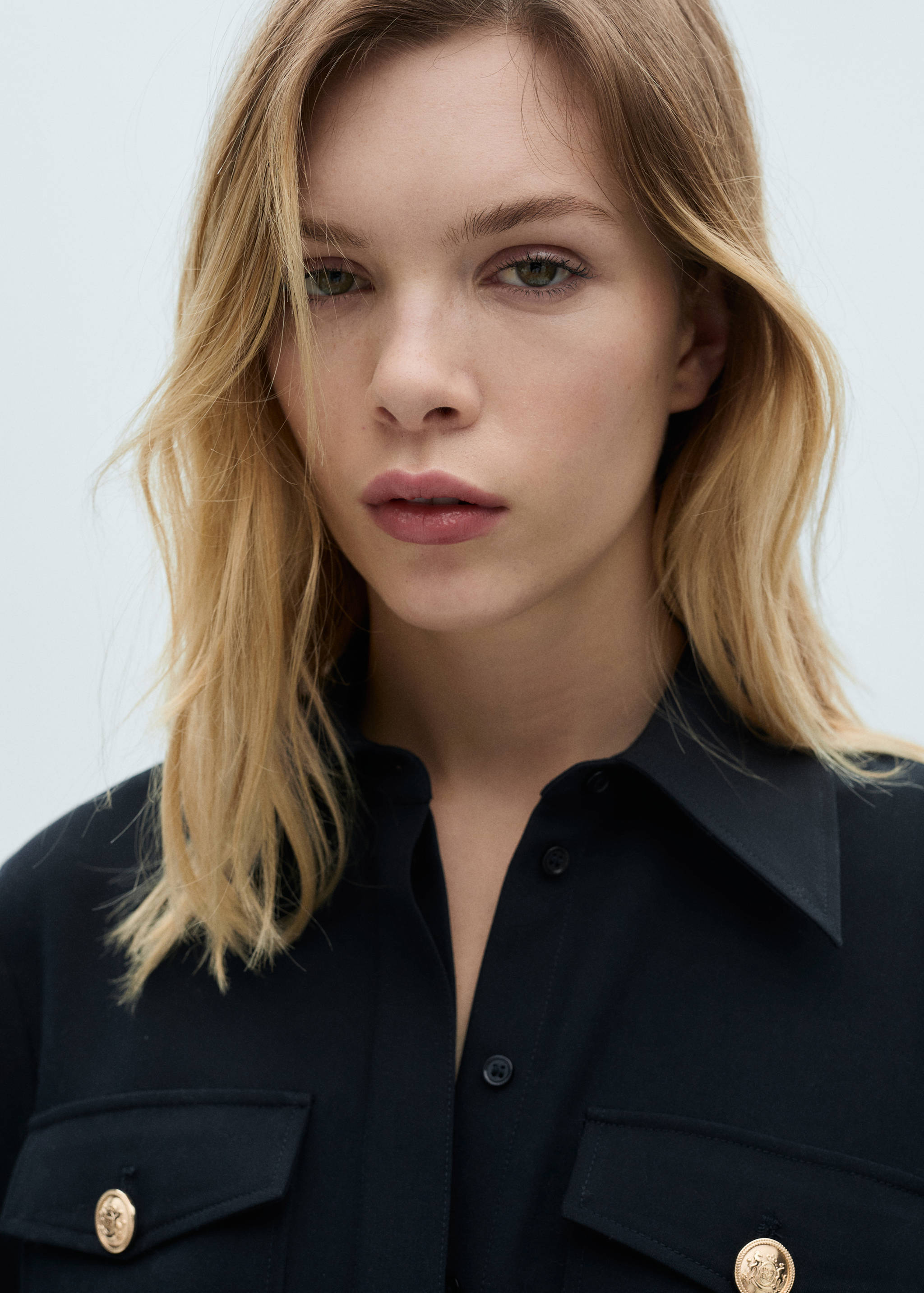 Straight-fit jumpsuit with belt - Details of the article 1