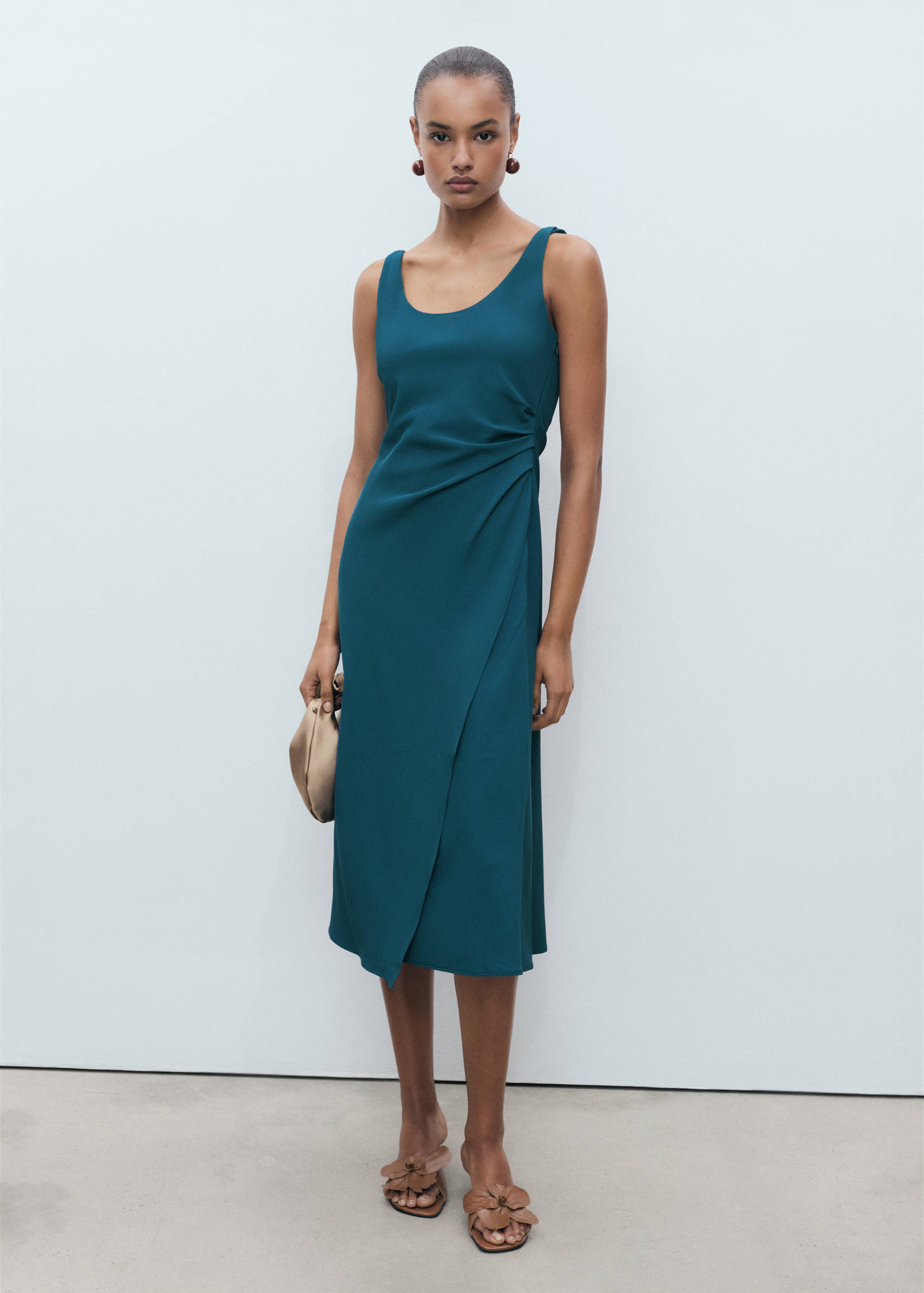 Robe midi froncée - Plan général