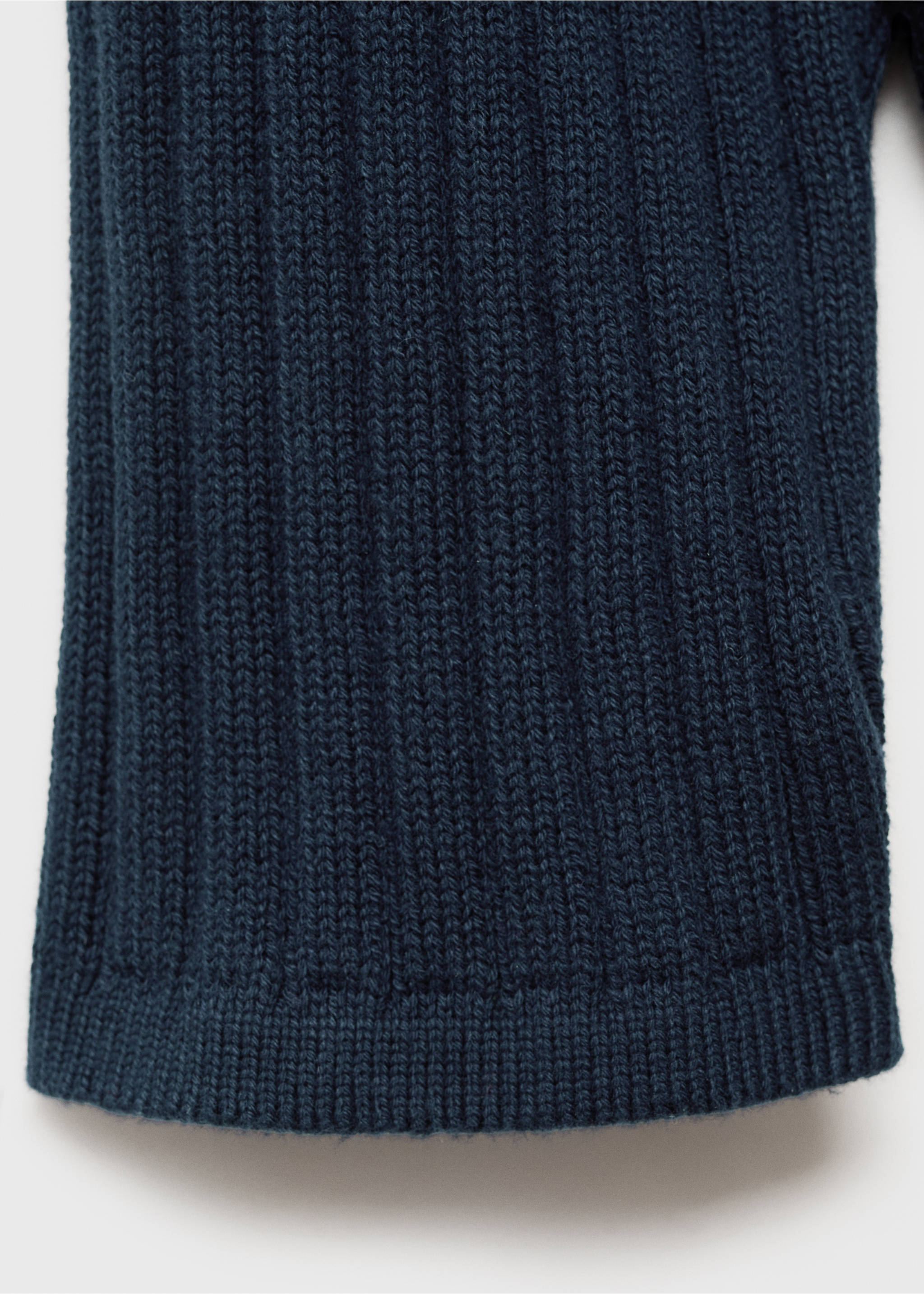 Cardigan com gola de polo - Pormenor do artigo 0, Azul-marinho escuro. Ref: 87070654-00.