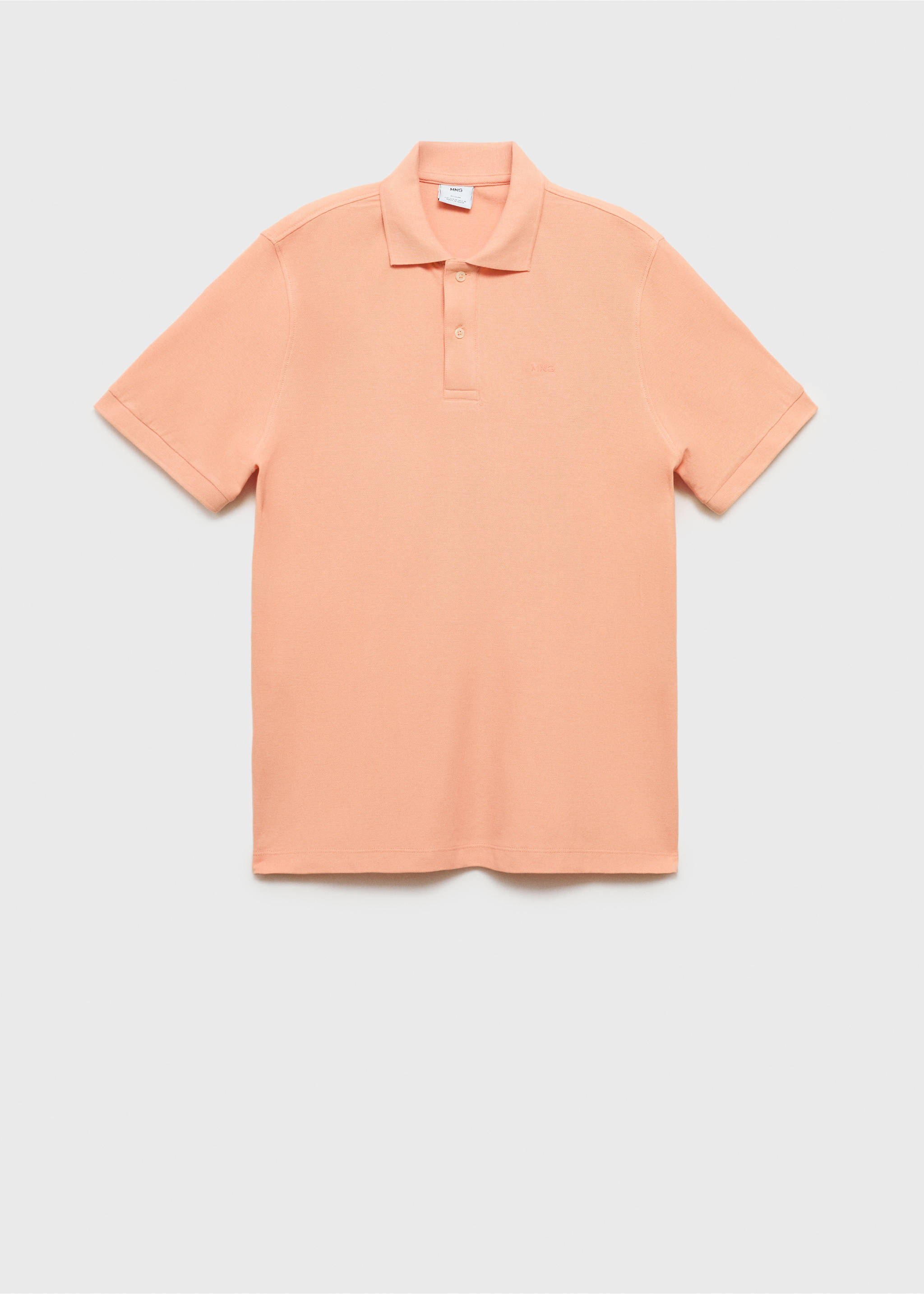 100% cotton regular fit polo shirt - Article without model, Pastel Pink. Ref: 87070655-00.