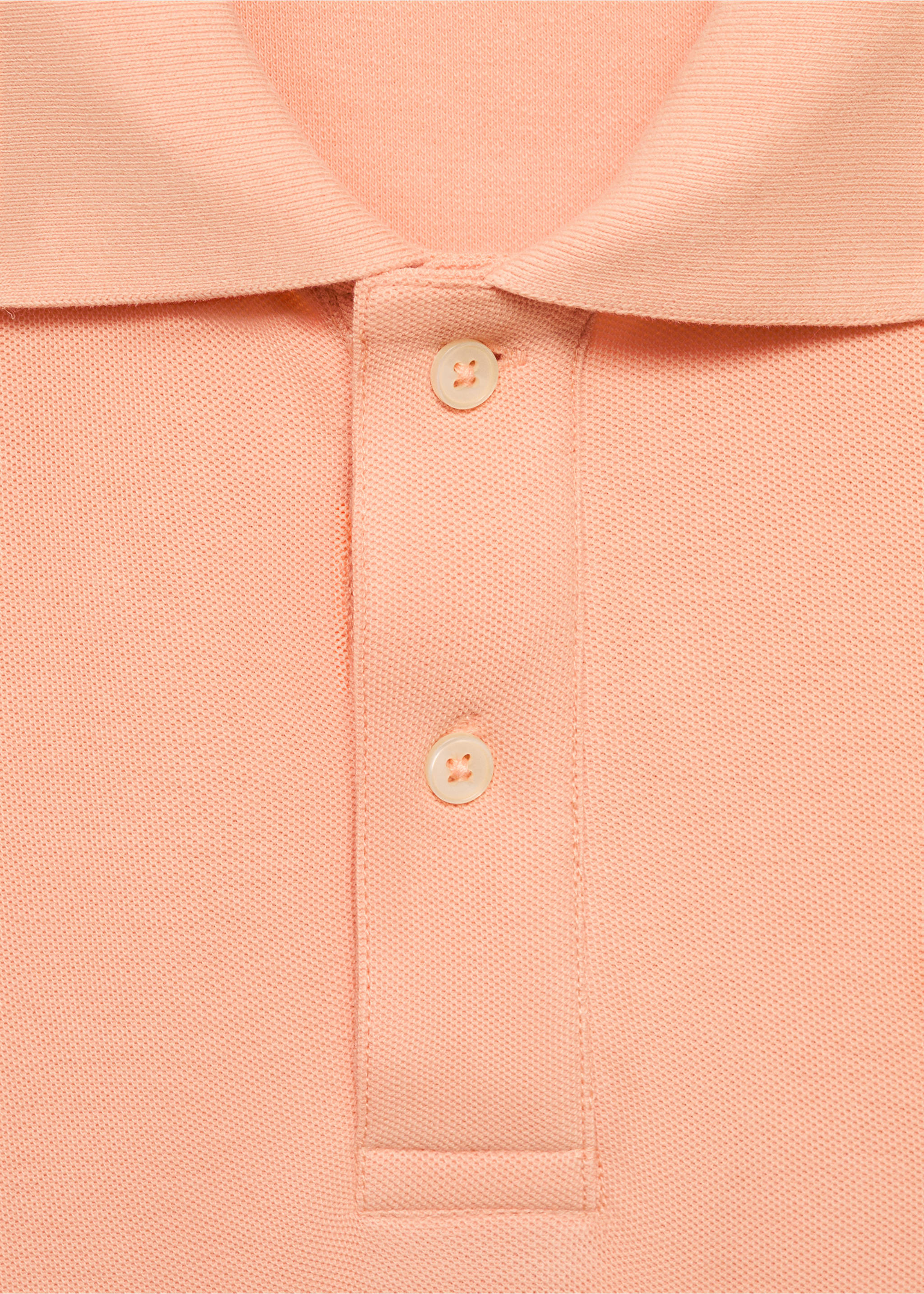 100% cotton regular fit polo shirt - Details of the article 8, Pastel Pink. Ref: 87070655-00.