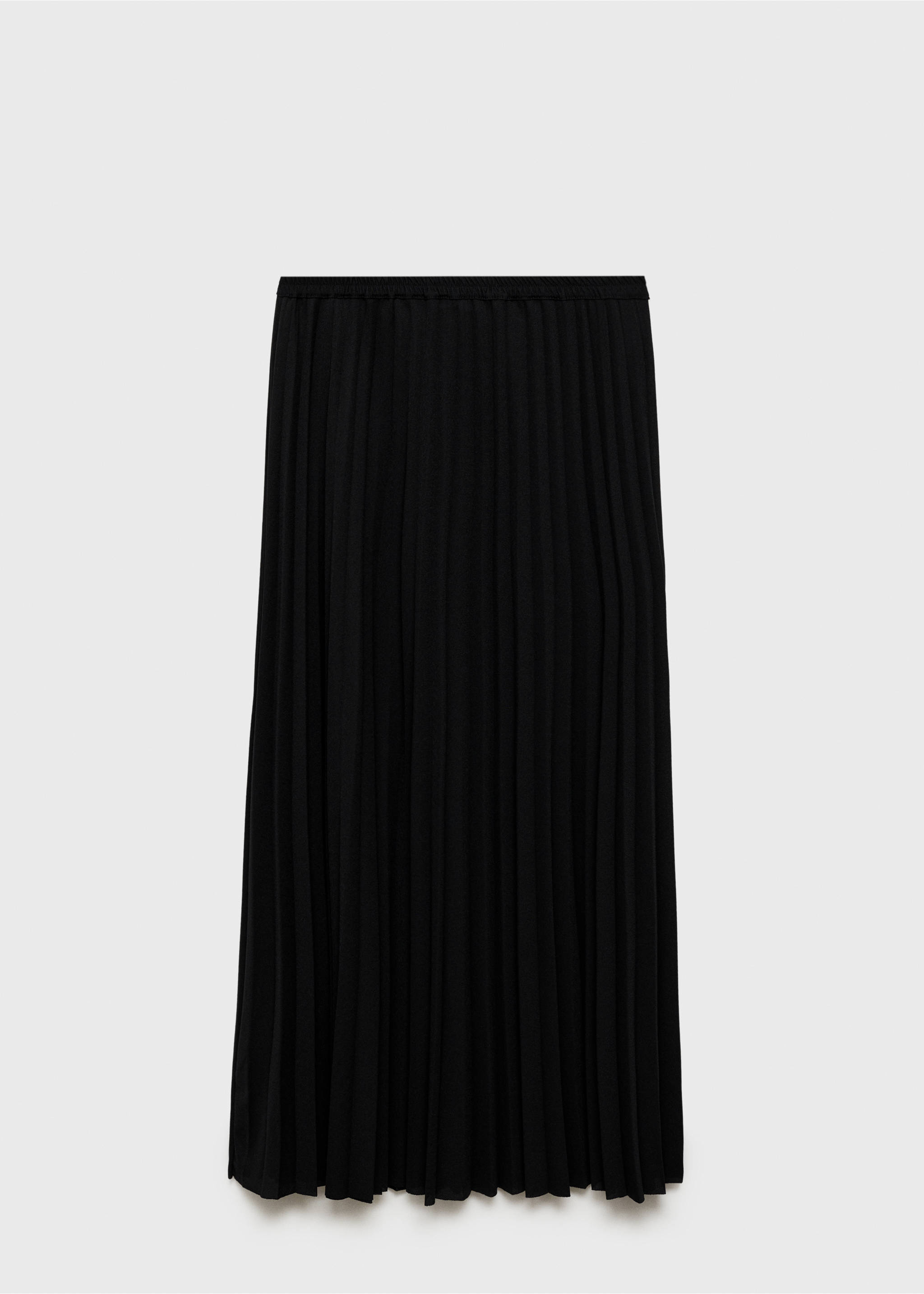 Pleated long skirt - Article without model, Black. Ref: 87071046-00.