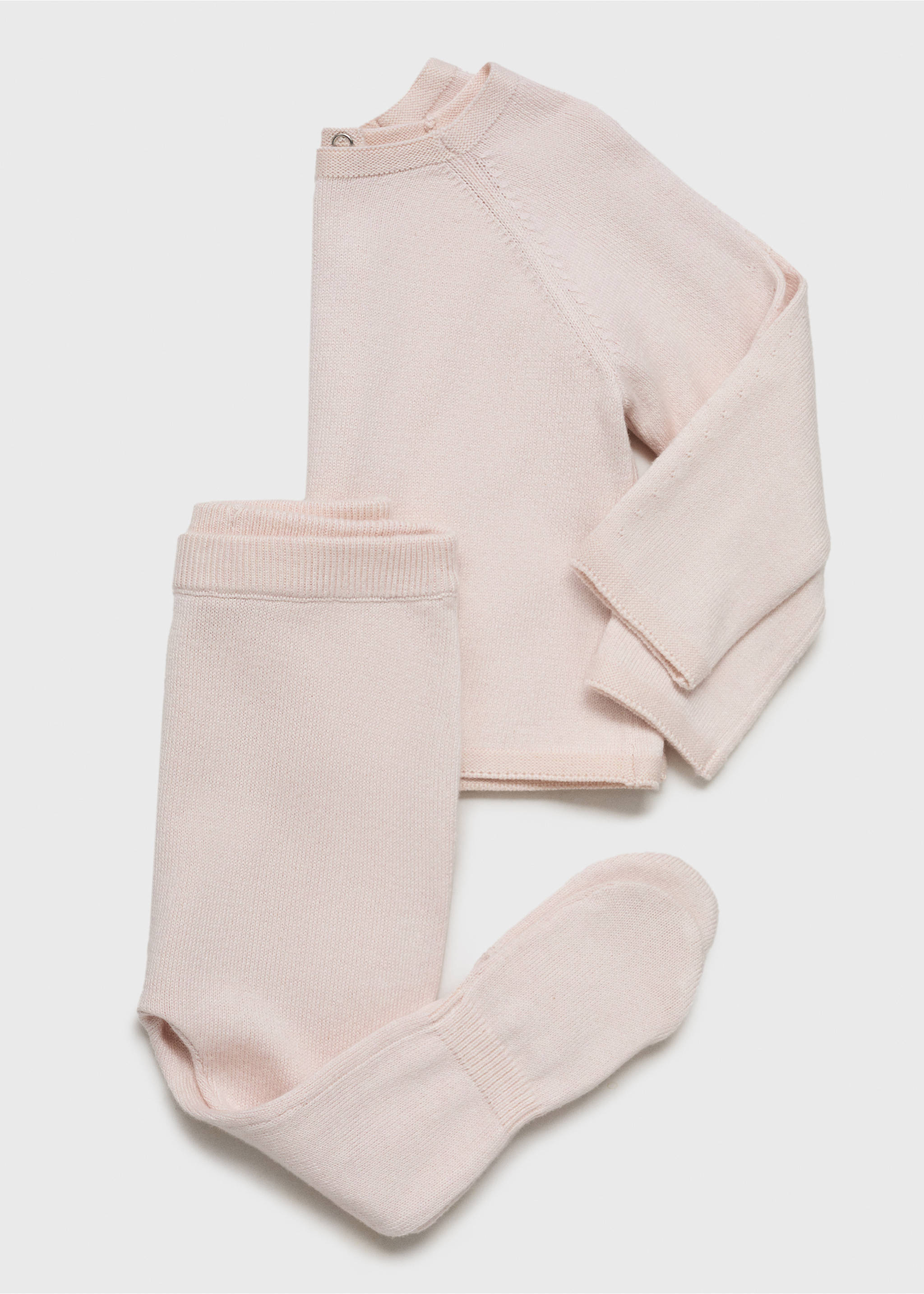 Παντελονάκι πλέξη βαμβάκι - Λεπτομέρεια του προϊόντος 0, Ροζ. Ref: 87071050-00.