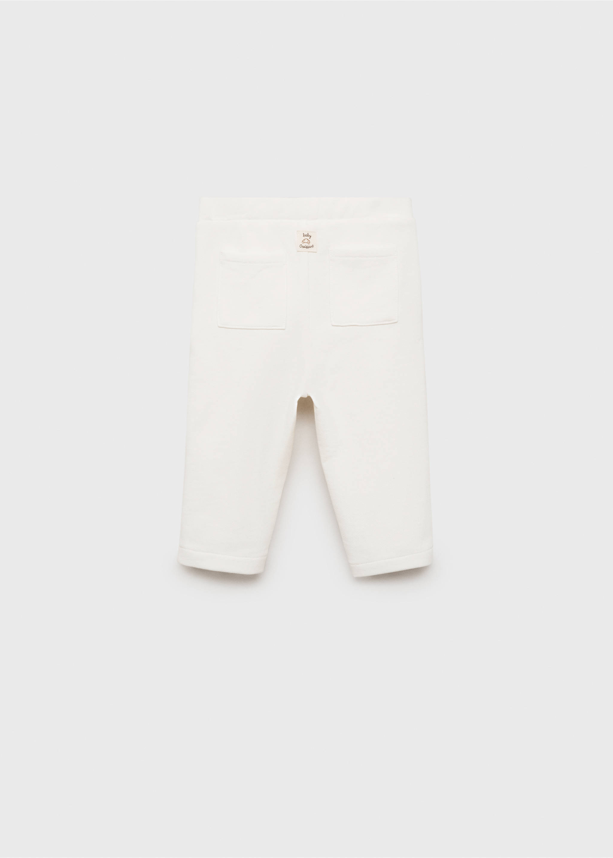 Pantalon jogger maille - Verso de l’article, Blanc cassé. Ref: 87071052-00.