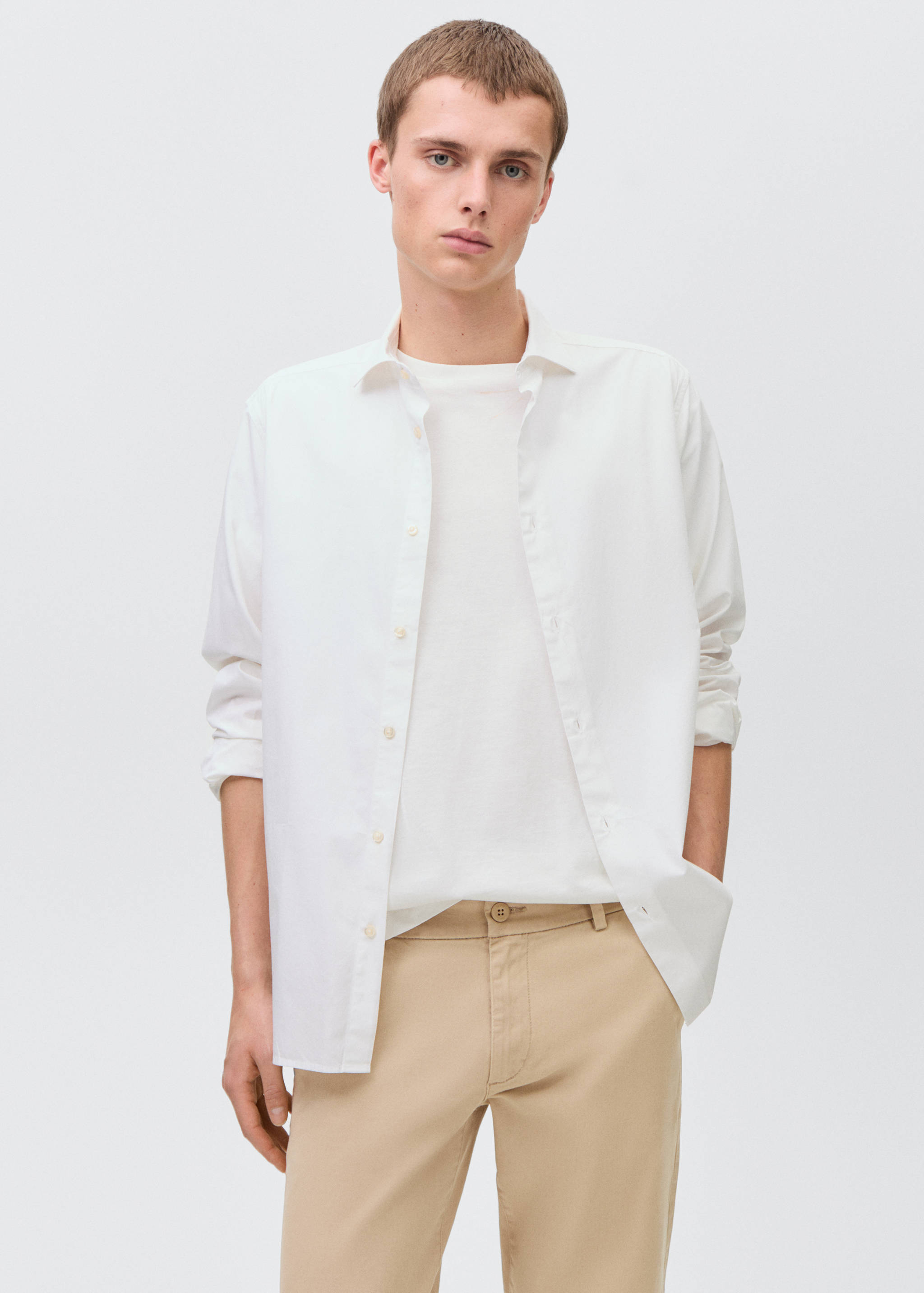 Straight-fit chino trousers - Details of the article 2