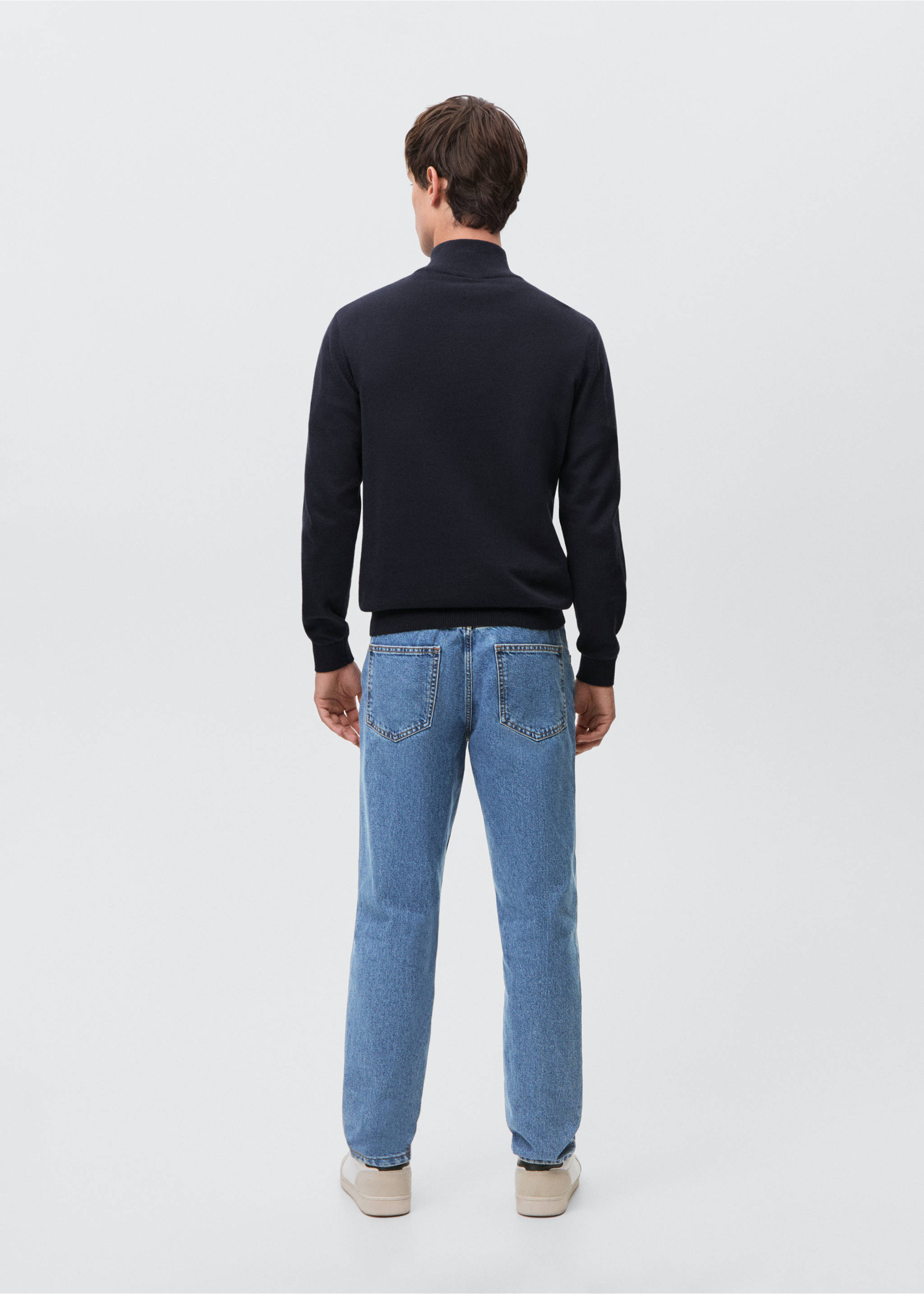 Jersei coll perkins - Revers de l'article, Blau marí fosc. Ref: 87071057-00.