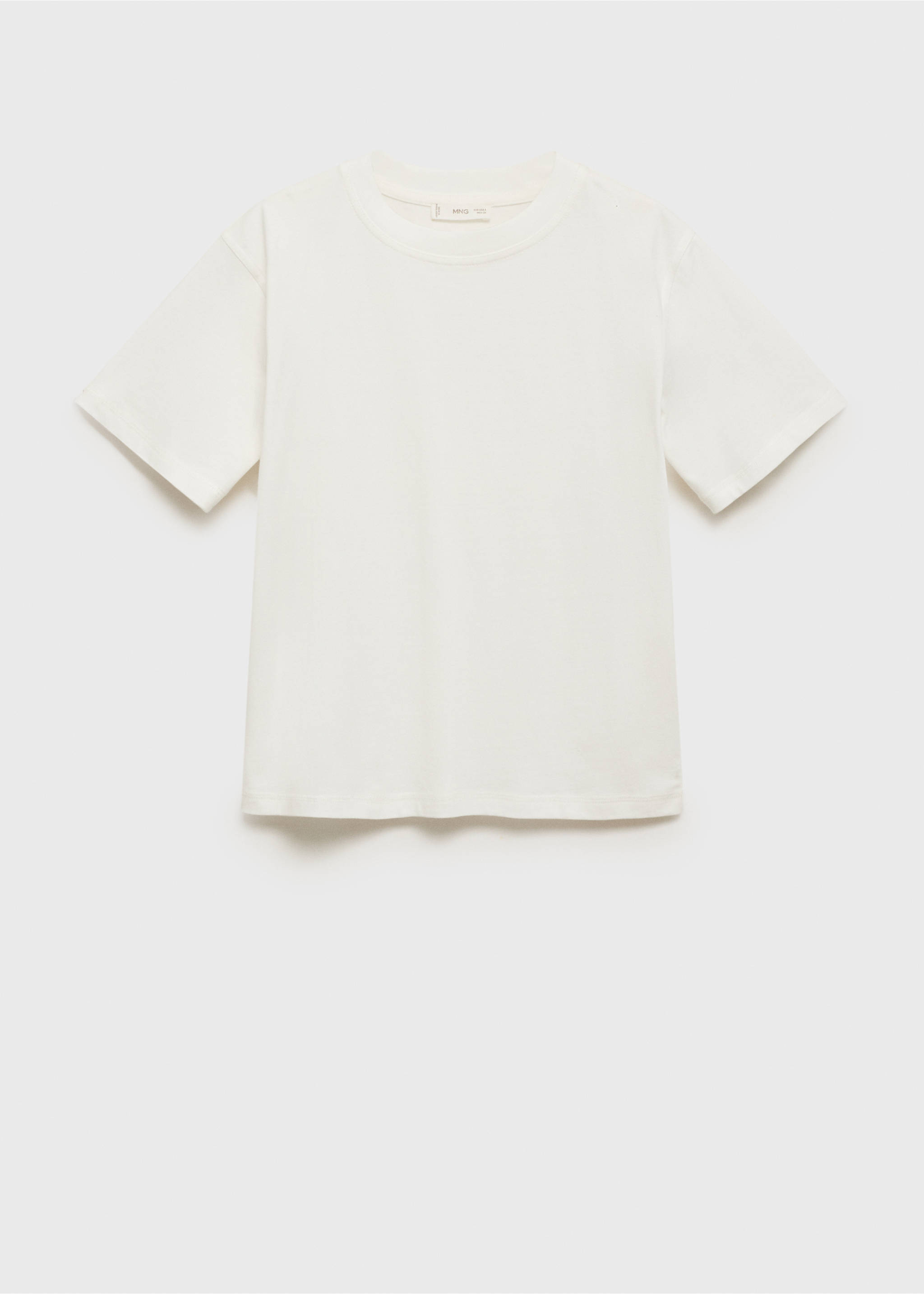 Maglietta crop basic - Articolo senza modello, Bianco sporco. Ref: 87071514-00.