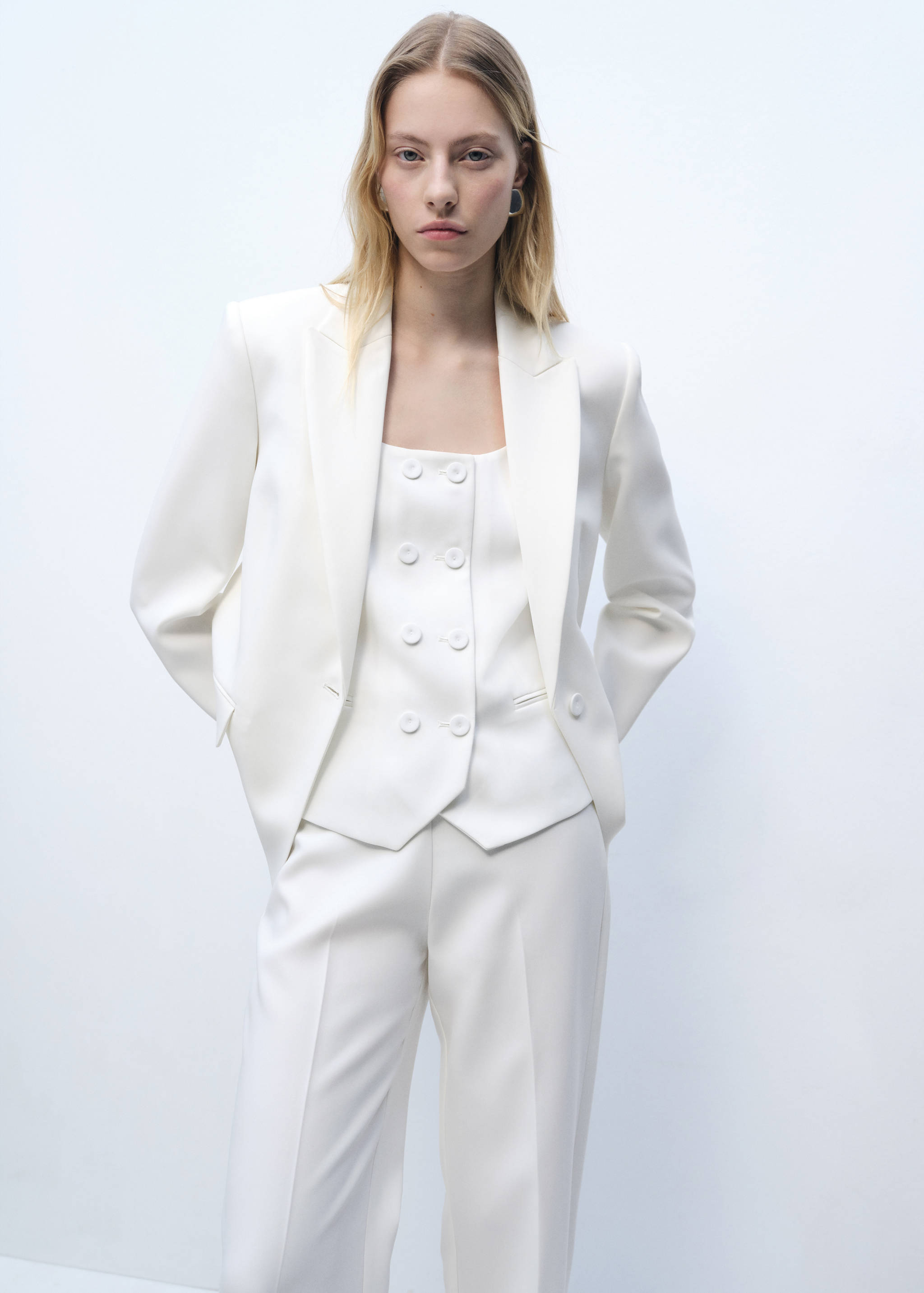 Structured suit blazer - Medium plane