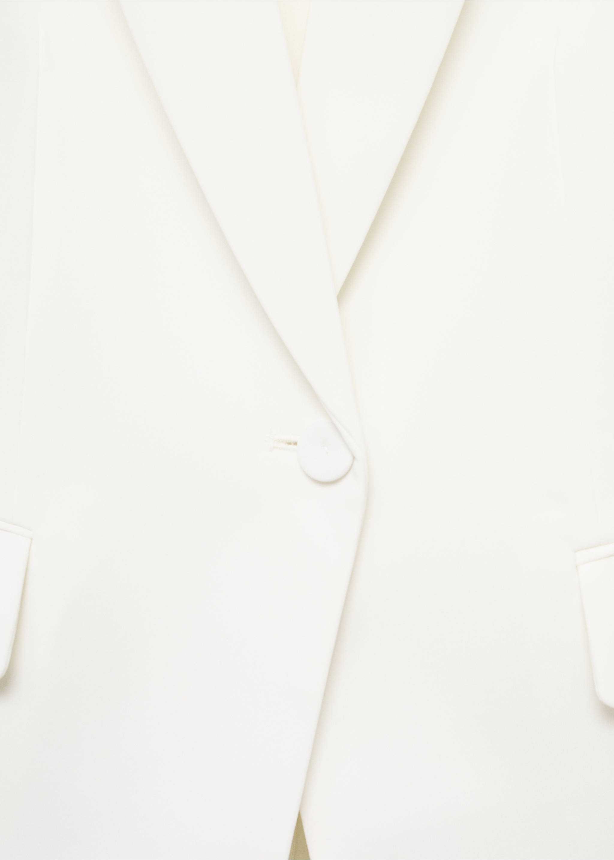 Strukturierter Blazer im Anzugstil - Detail des Artikels 0, Cremeweiß. Ref: 87071518-00.