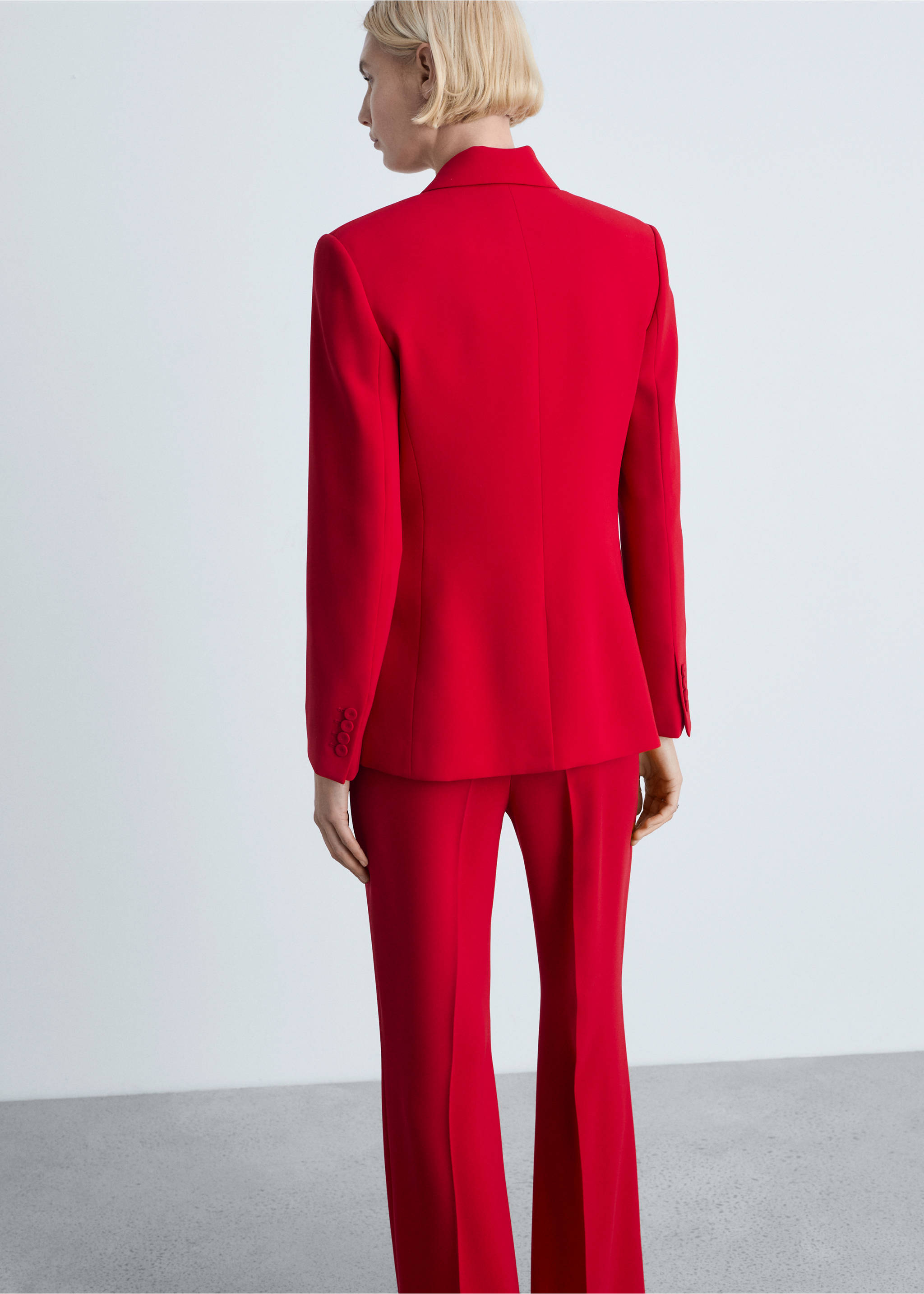 Blazer costume structuré - Verso de l’article, Rouge. Ref: 87071518-00.