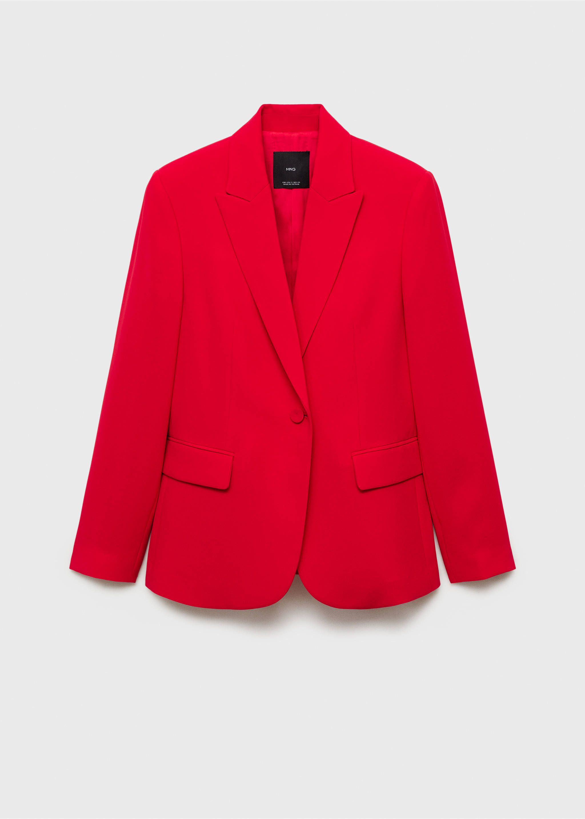 Blazer costume structuré - Article sans modèle, Rouge. Ref: 87071518-00.