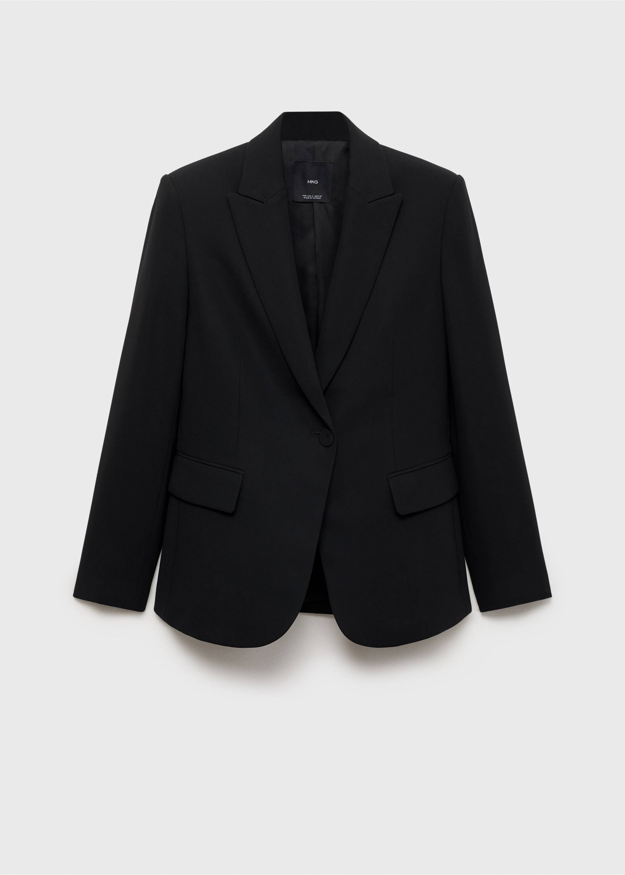 Blazer de fato com estrutura - Artigo sem modelo, Preto. Ref: 87071518-00.