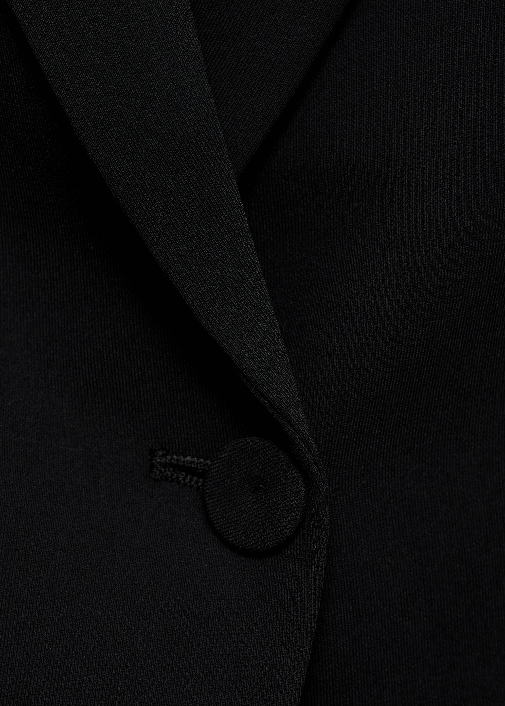 Blazer de fato com estrutura - Pormenor do artigo 8, Preto. Ref: 87071518-00.