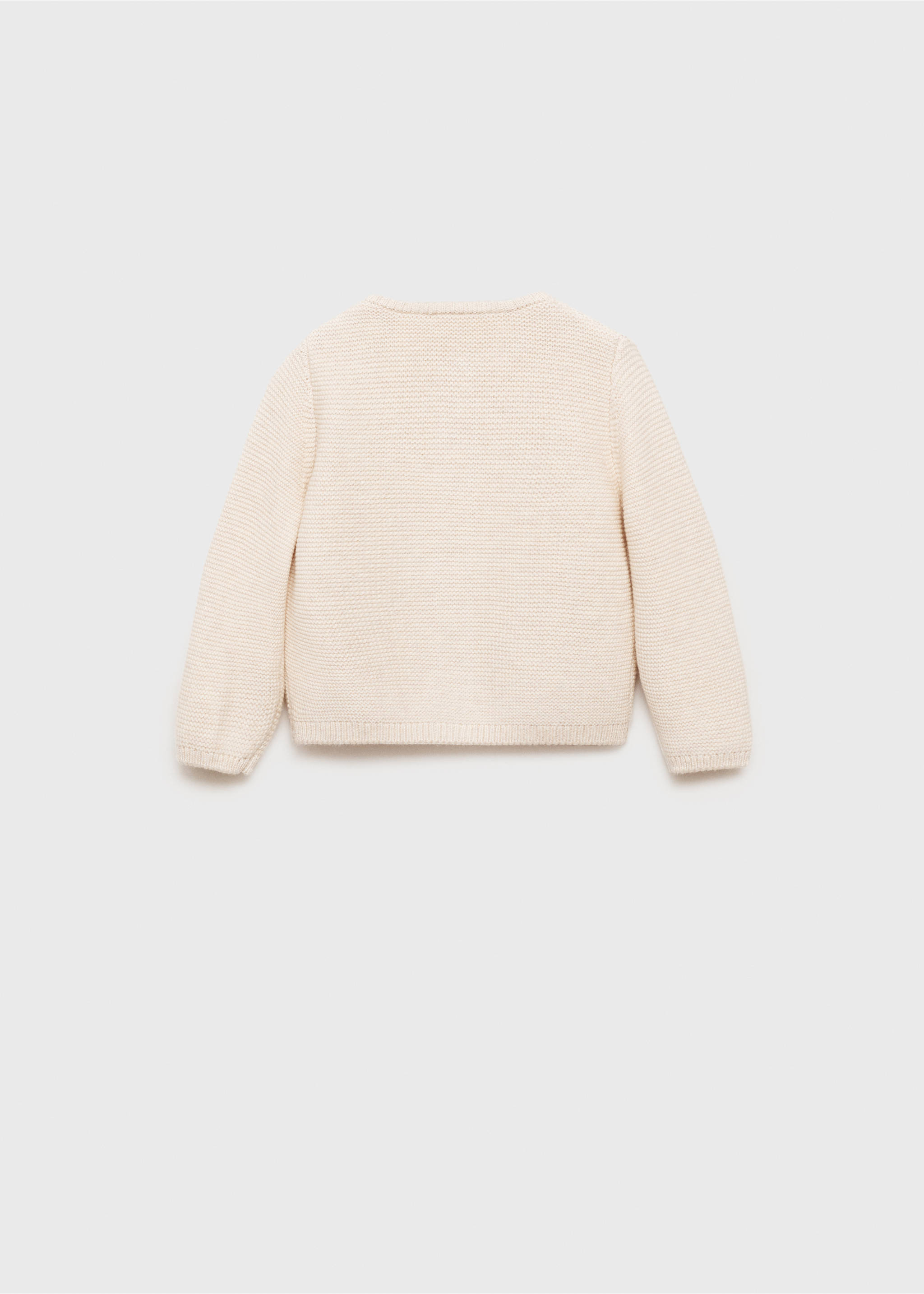 Button knit cardigan - Reverse of the article, Sand. Ref: 87071519-00.