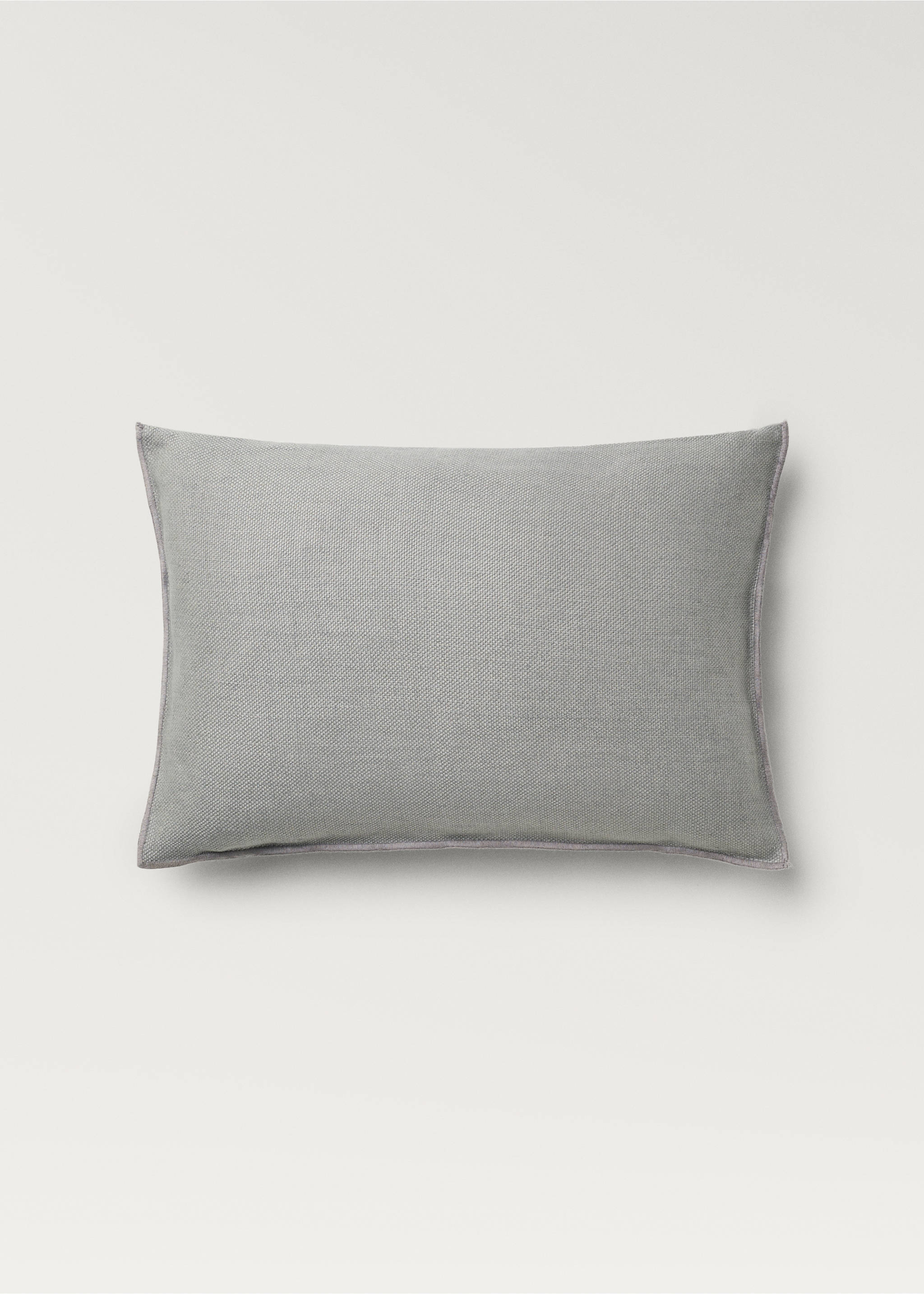 Funda cojín lino detalle overlock textura 40x60cm - Artículo sin modelo, Gris claro/pastel. Ref: 87071521-00.