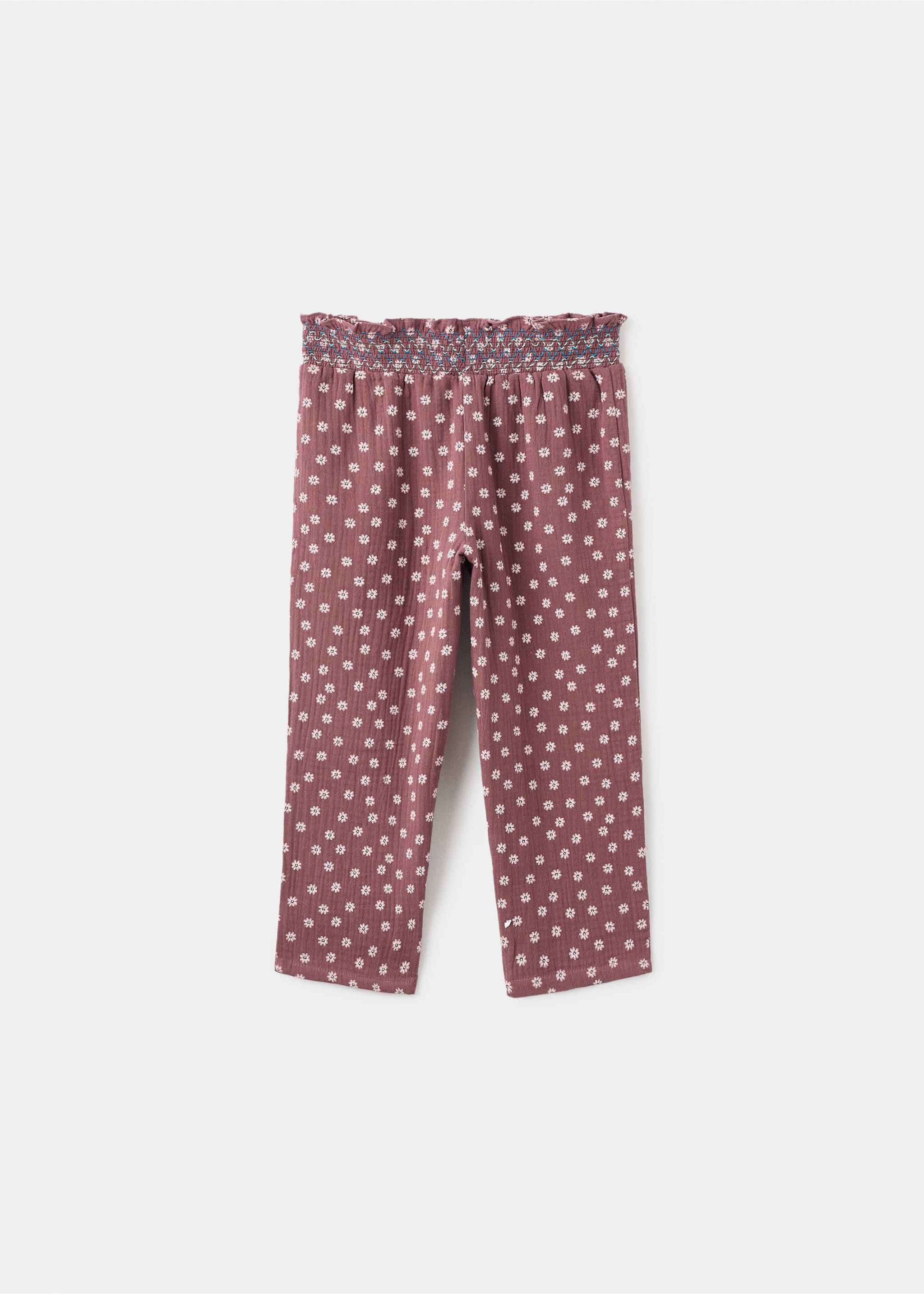 Pantalons cotó estampat - Revers de l'article, Grana. Ref: 87071523-00.