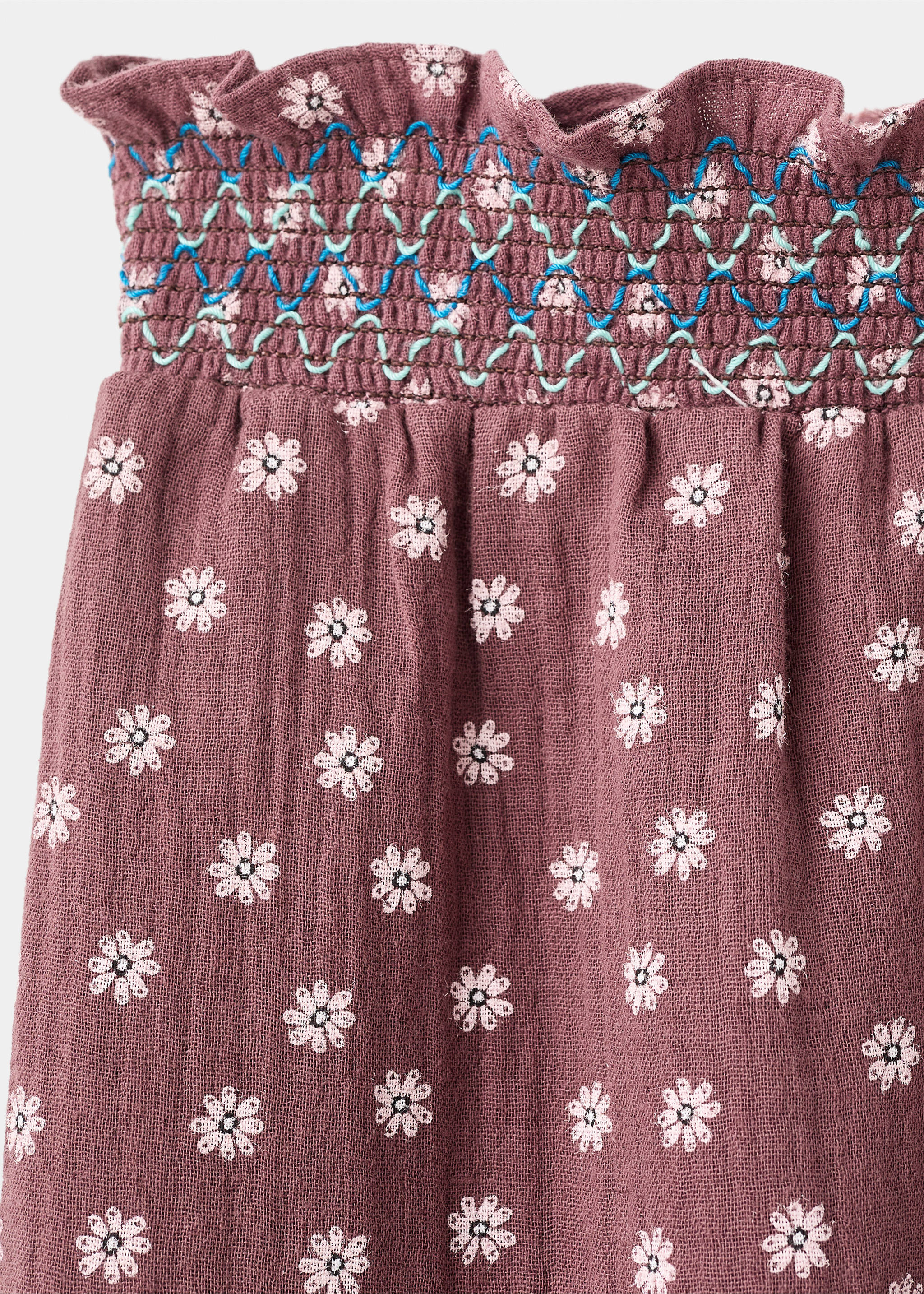Pantalons cotó estampat - Detall de l'article 8, Grana. Ref: 87071523-00.
