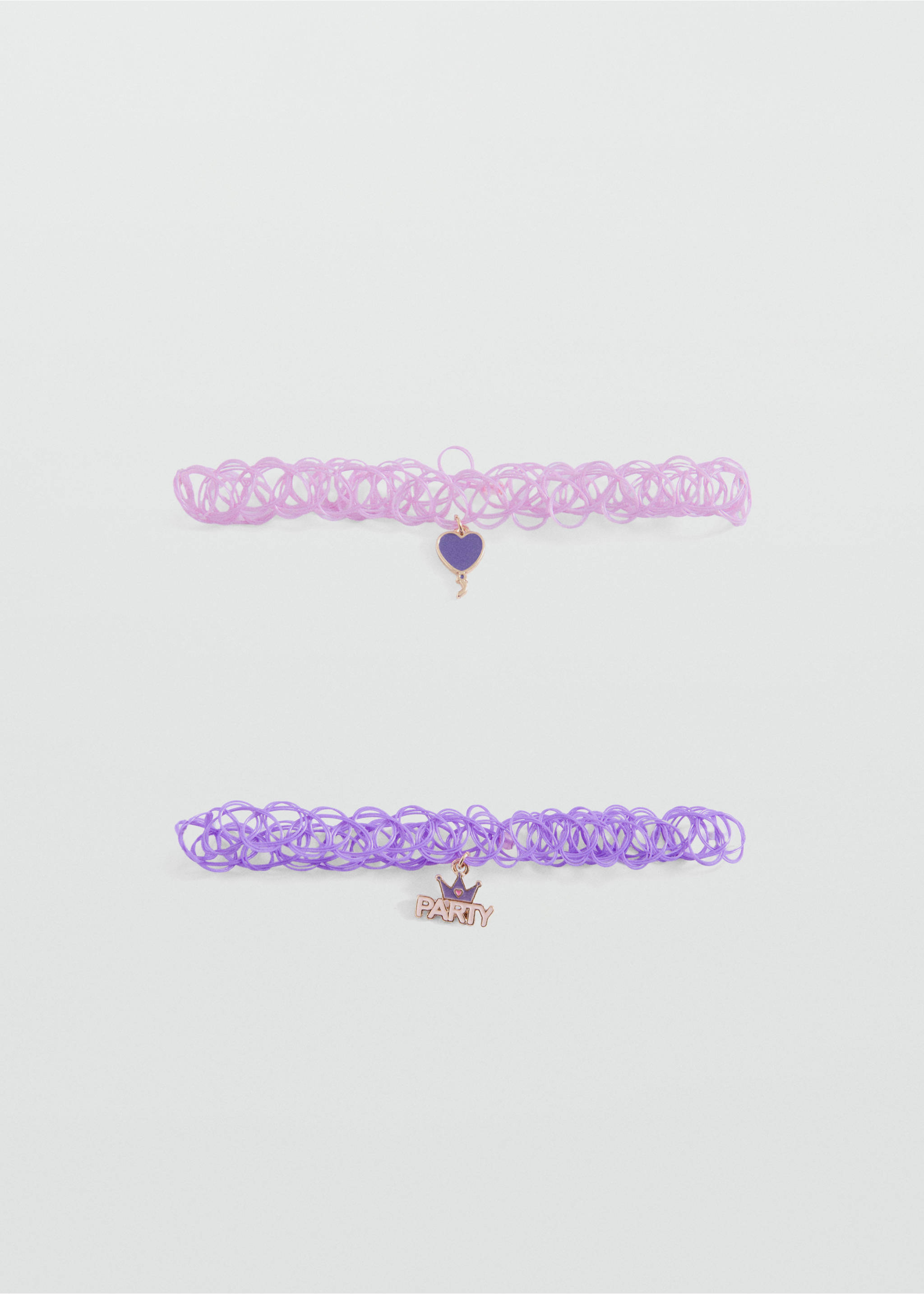 2er-Pack Chokers - Artikel ohne Model, Lila. Ref: 87072531-00.