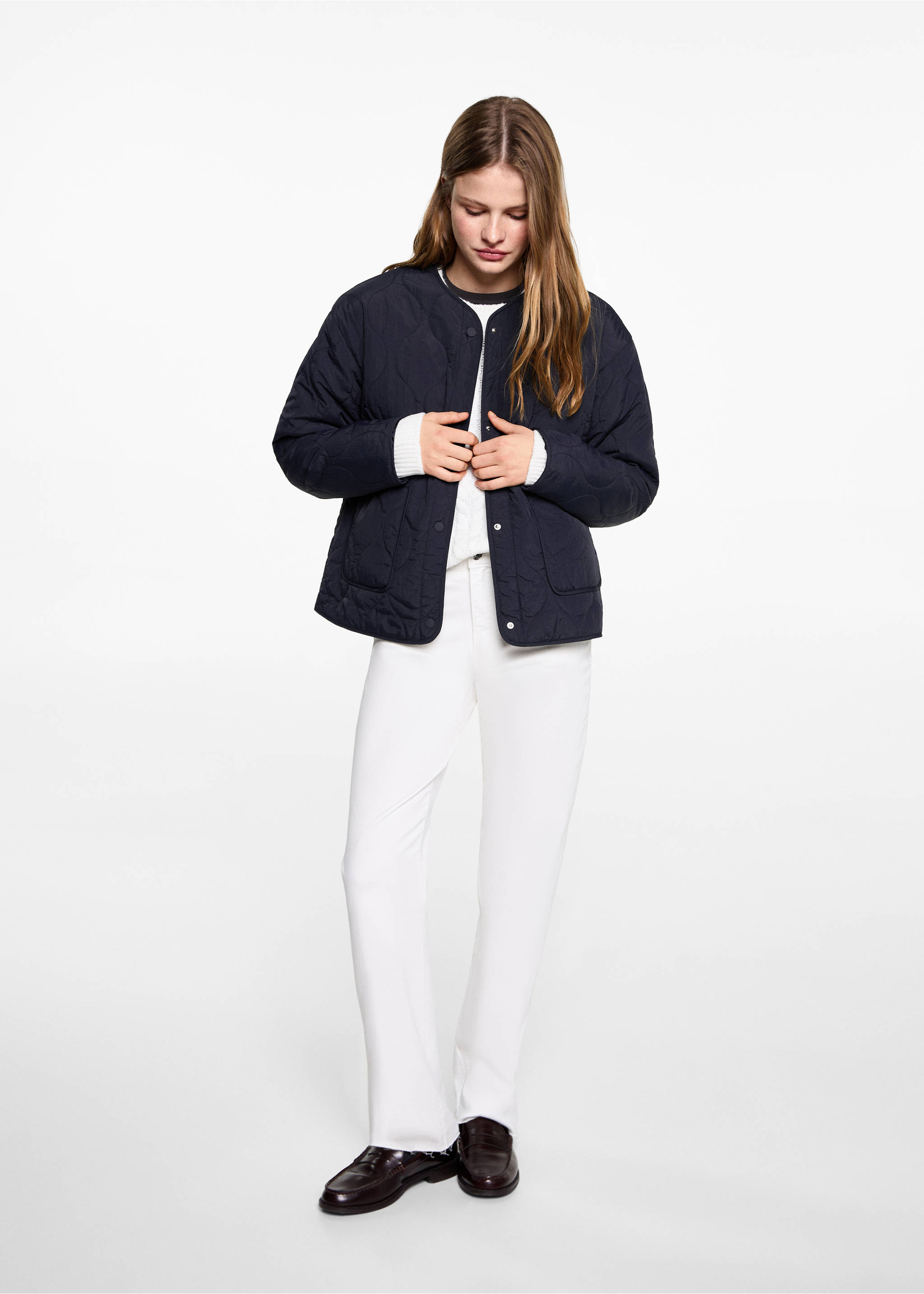 Pocket quilted jacket - General plane, Dark Navy. Ref: 87072539-00.