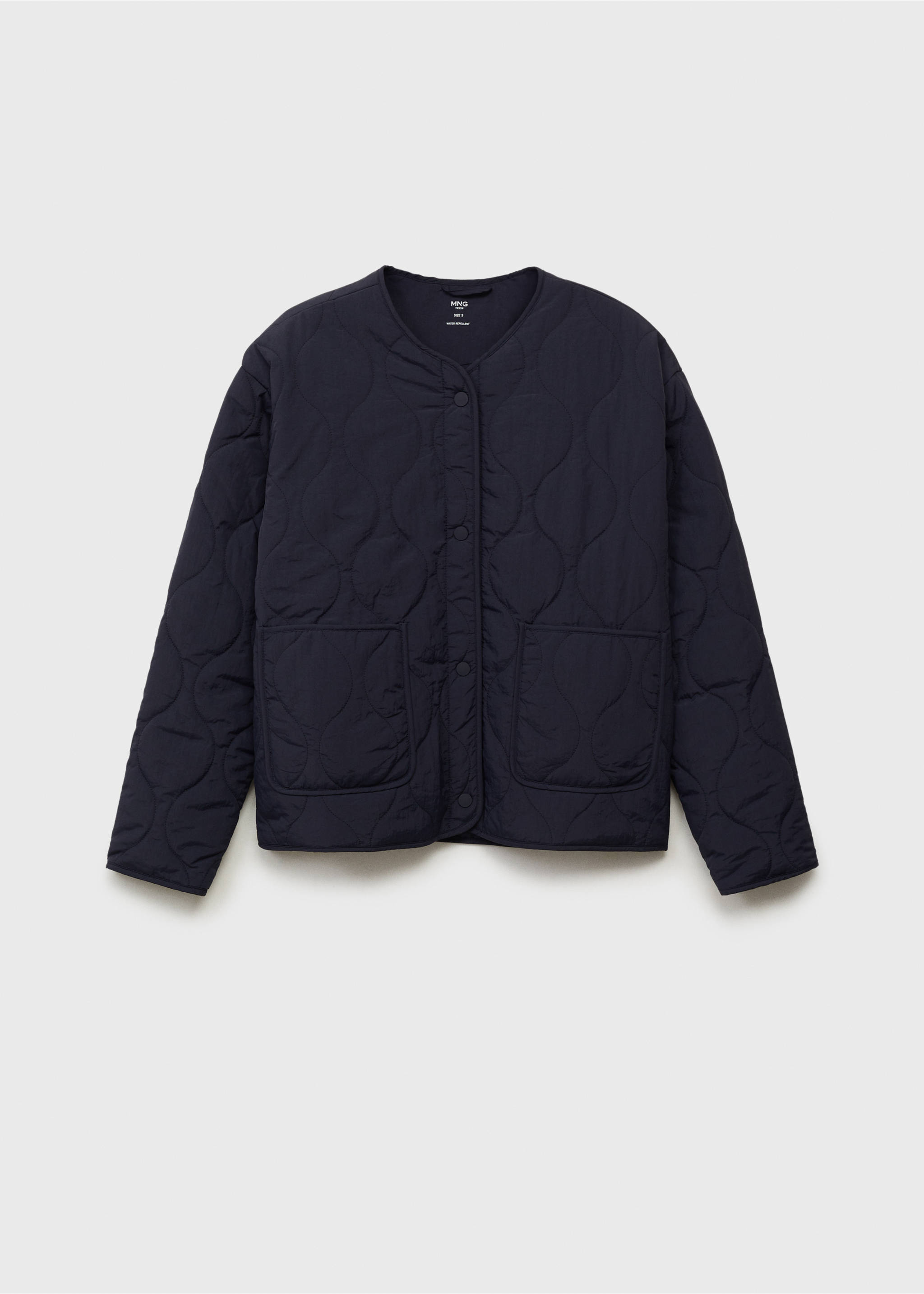 Pocket quilted jacket - Article without model, Dark Navy. Ref: 87072539-00.