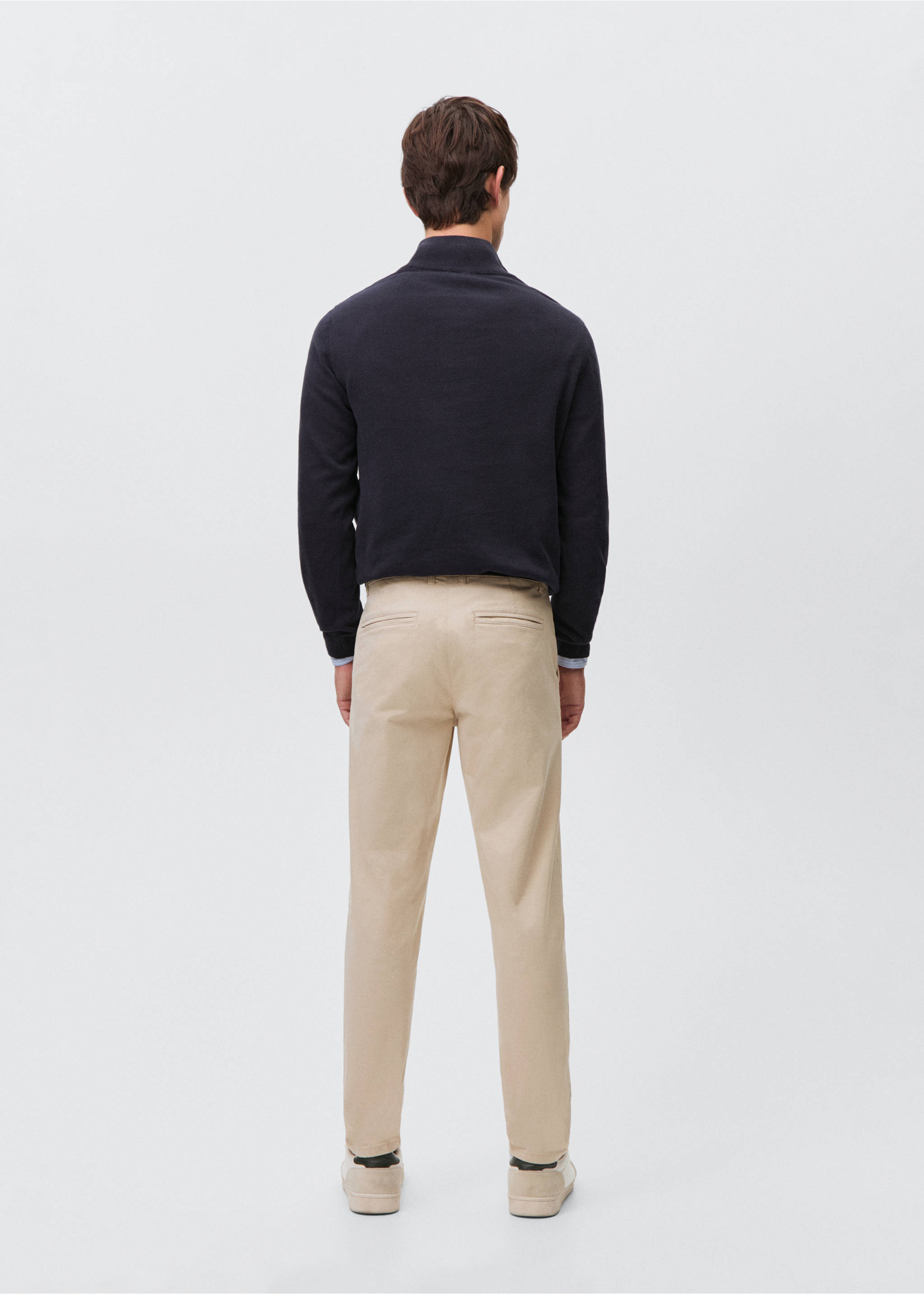 Cotton chinos - Reverse of the article, Ice Grey. Ref: 87072541-00.