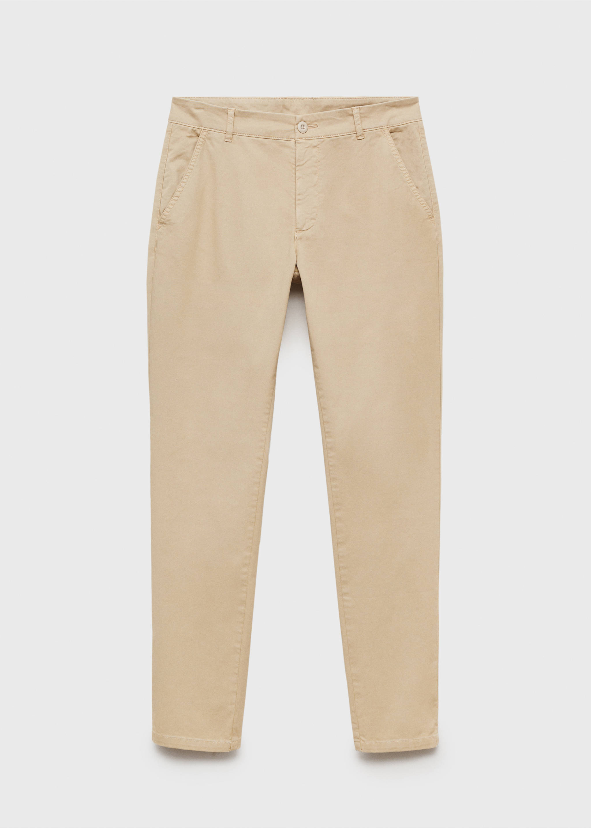 Cotton chinos - Article without model, Ice Grey. Ref: 87072541-00.
