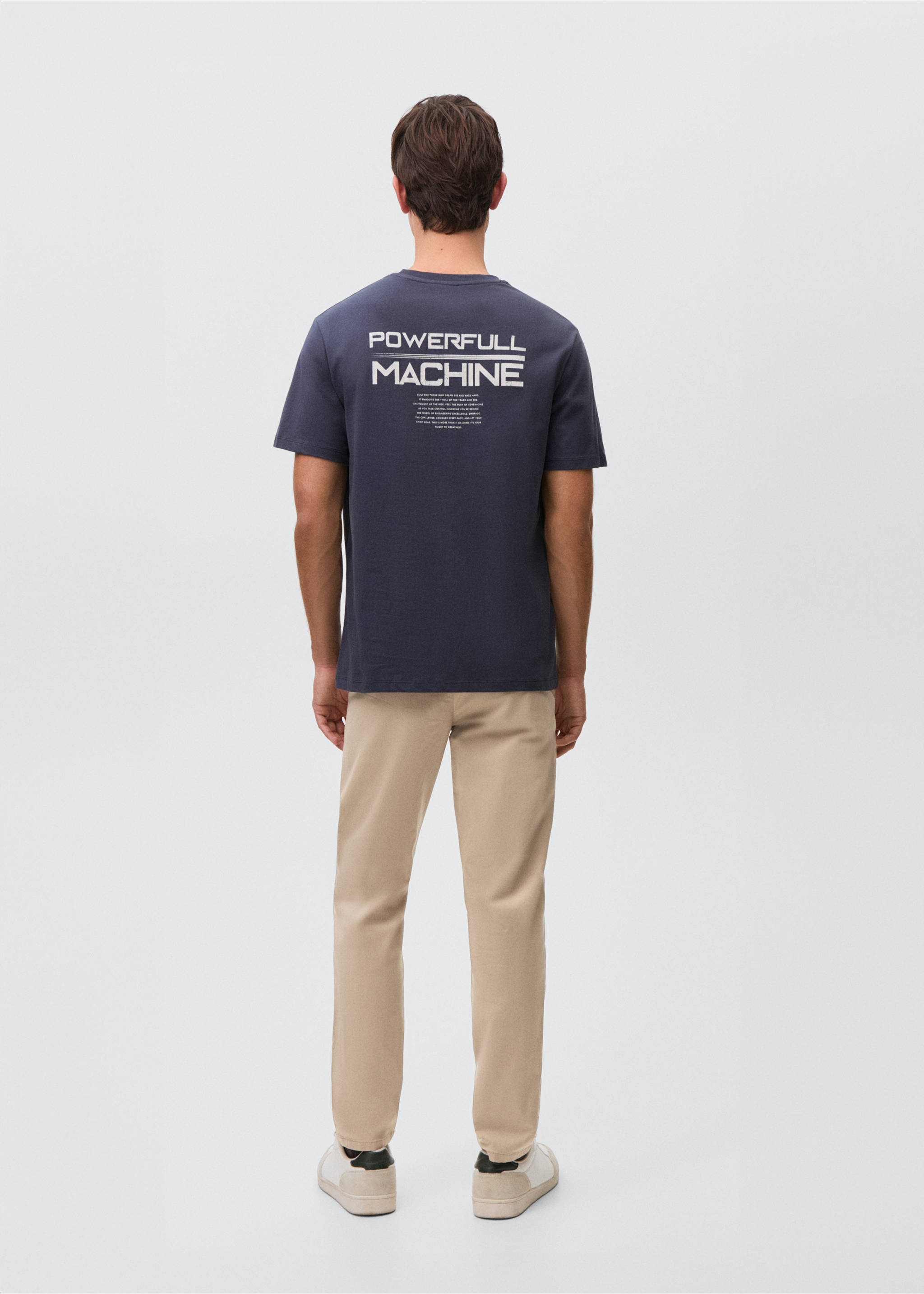 Chinohose aus Baumwolle - Rückseite des Artikels, Beige. Ref: 87072541-00.