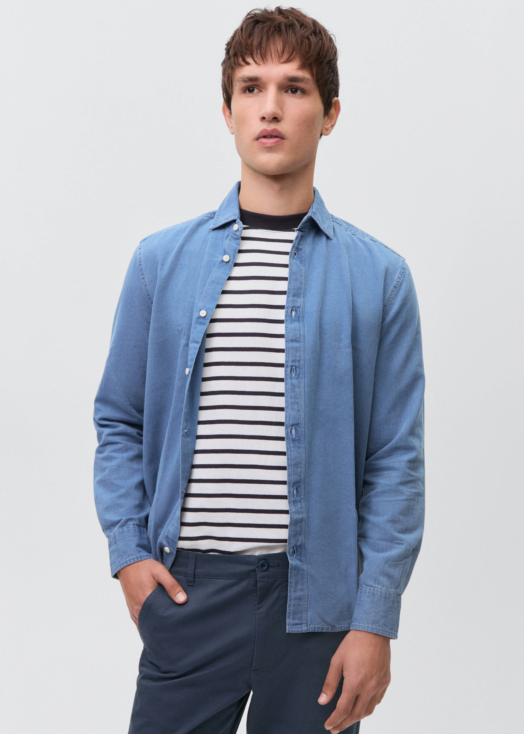 Chinohose aus Baumwolle - Mittlere Ansicht